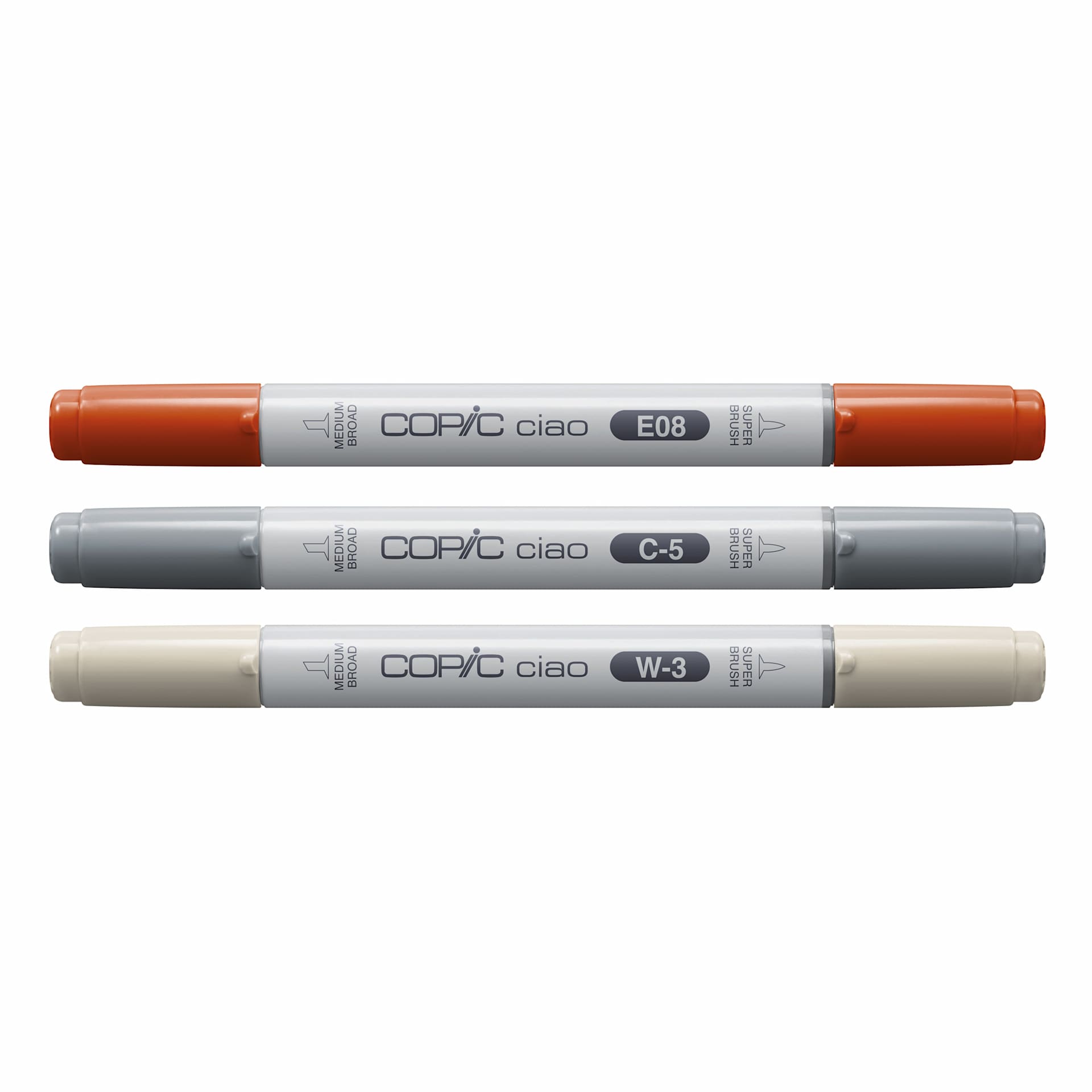 Copic Ciao Double Ended Markers - Layer & Mix Set of 3, Architect Palette, contents