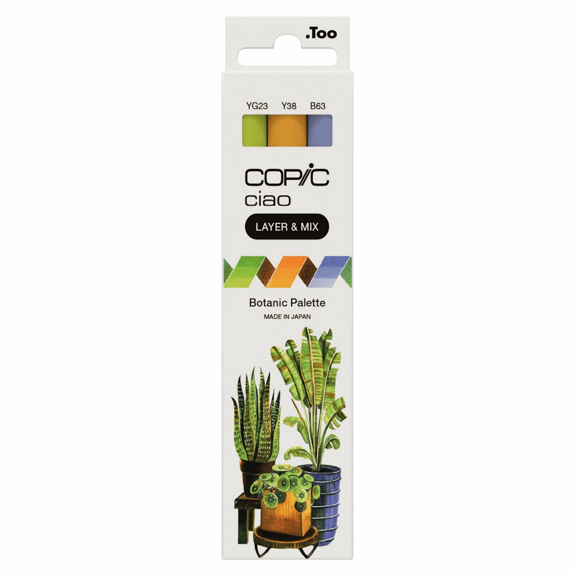 Copic Ciao Double Ended Markers - Layer & Mix Set of 3, Botanic Palette