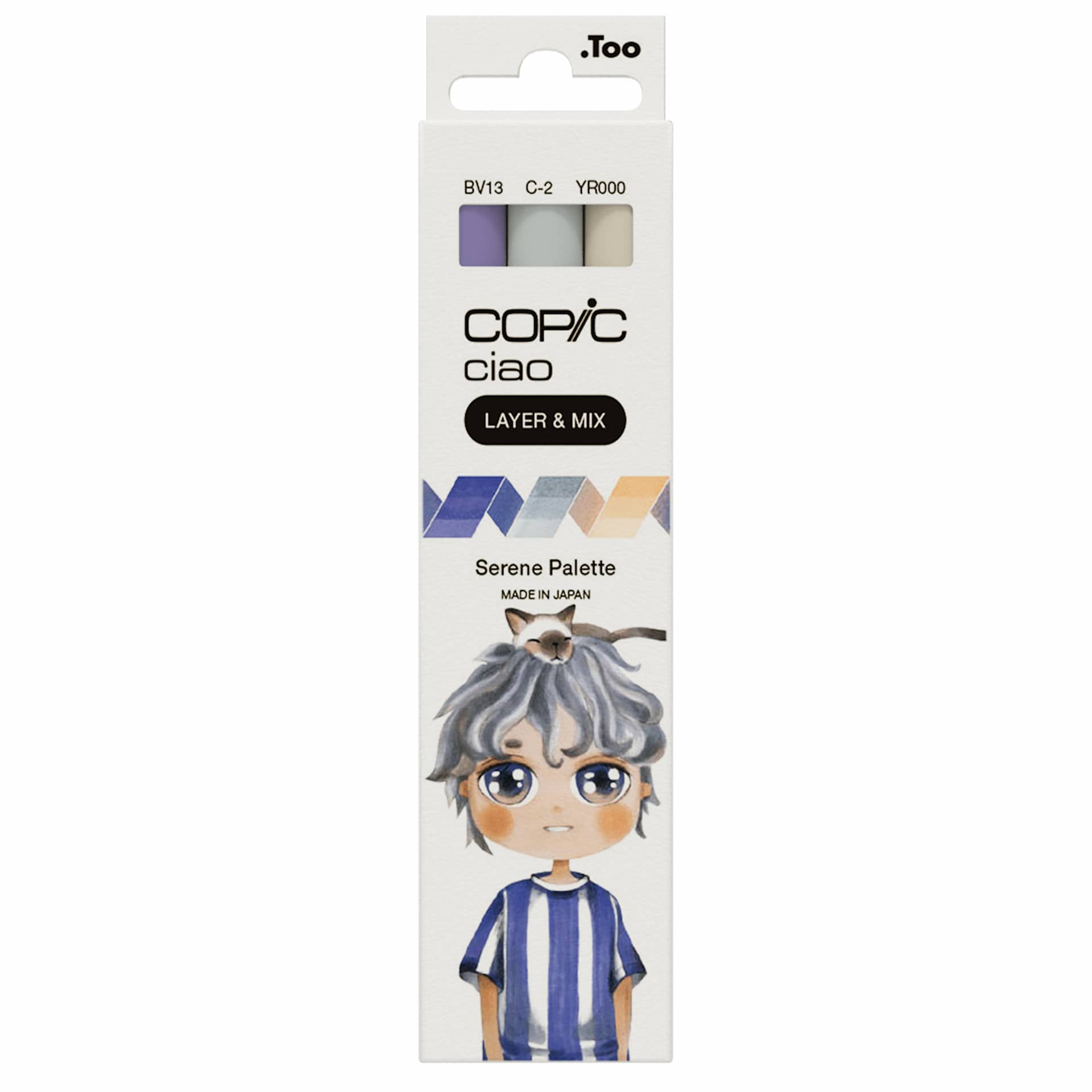 Copic Ciao Double Ended Markers - Layer & Mix Set of 3, Serene Palette