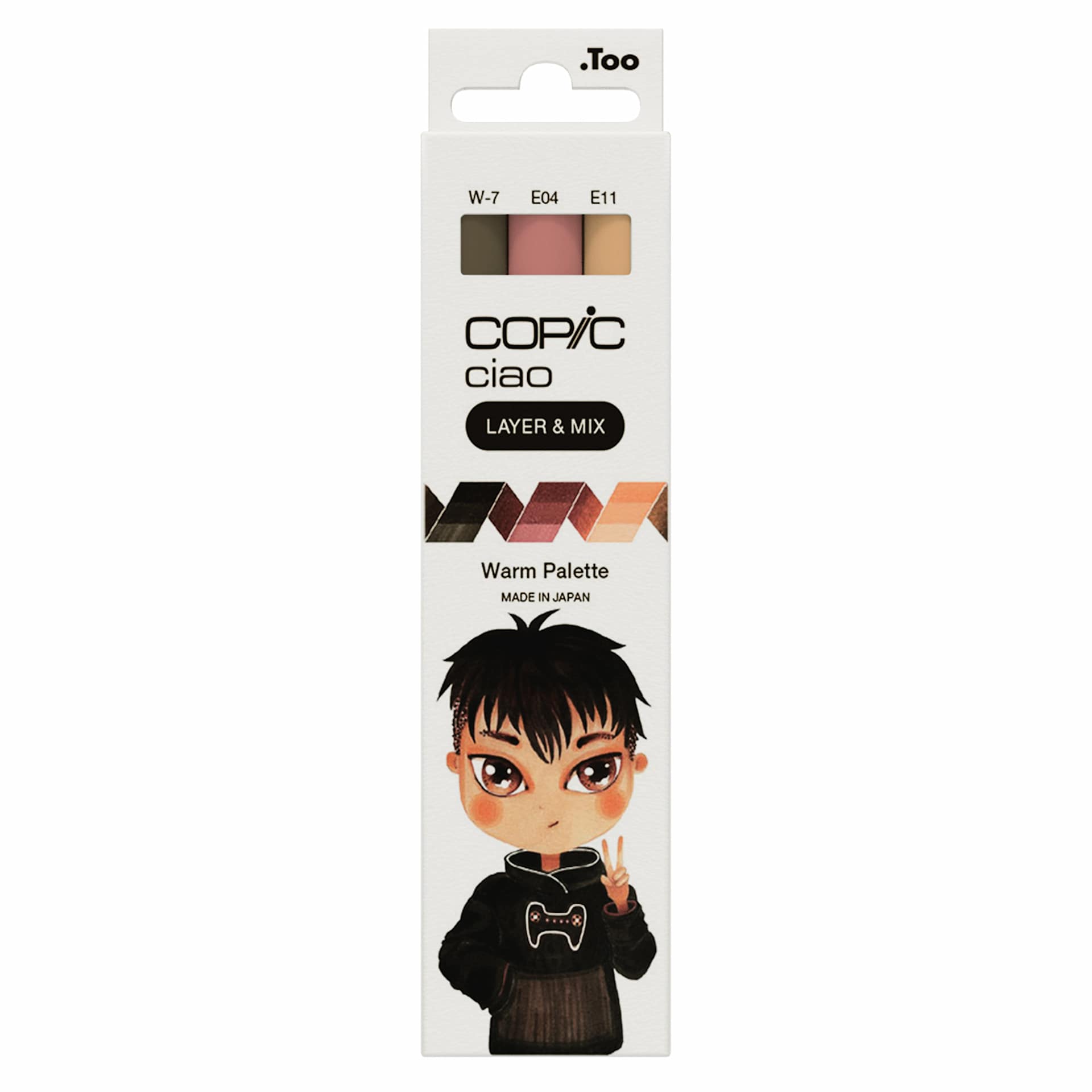 Copic Ciao Double Ended Markers - Layer & Mix Set of 3, Warm Palette