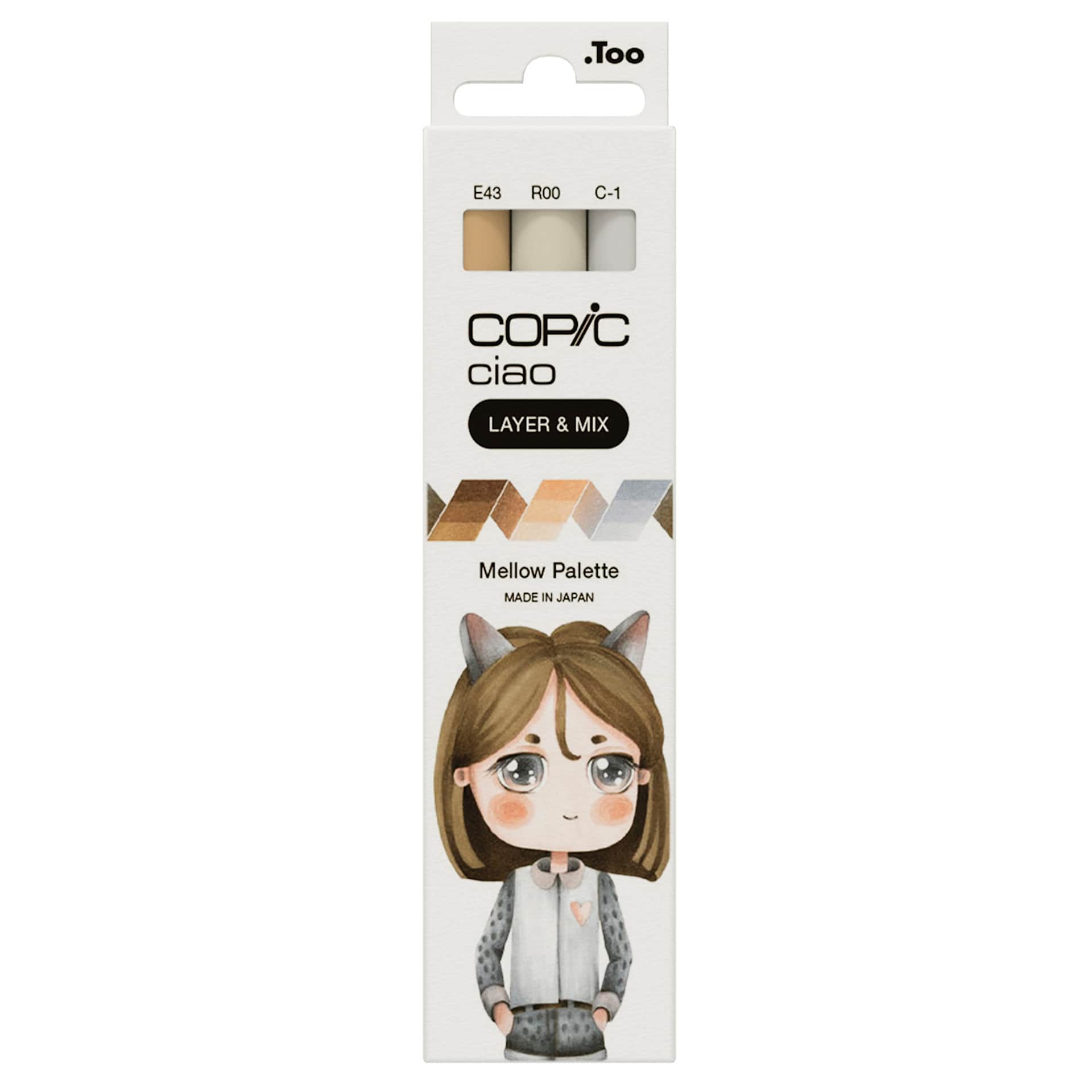 Copic Ciao Double Ended Markers - Layer & Mix Set of 3, Mellow Palette