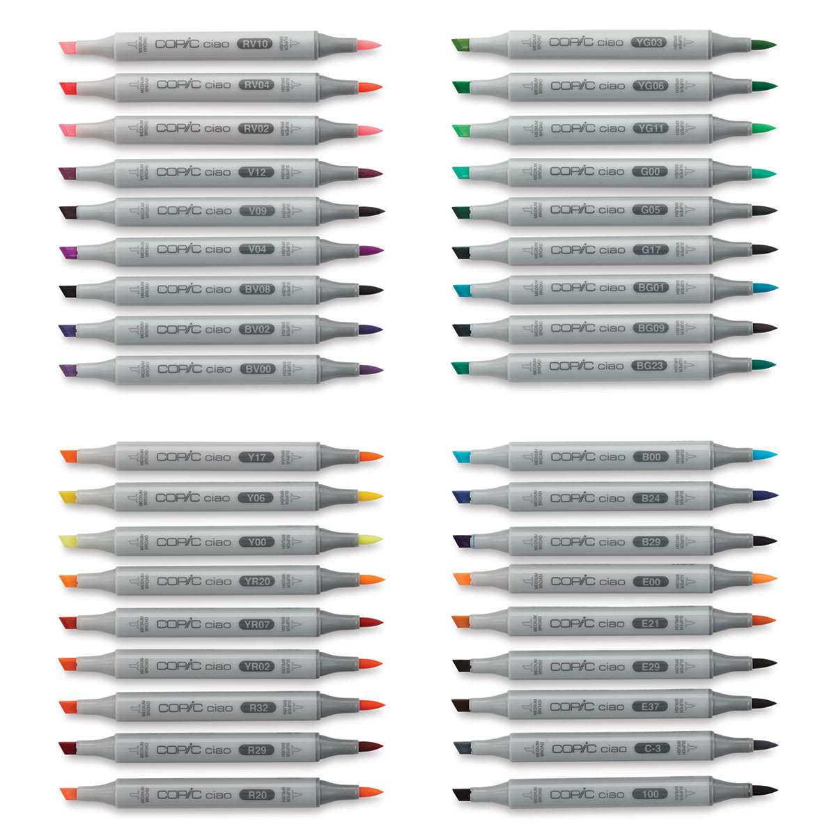Copic Ciao Double Ended Markers - Set of 36, Set A