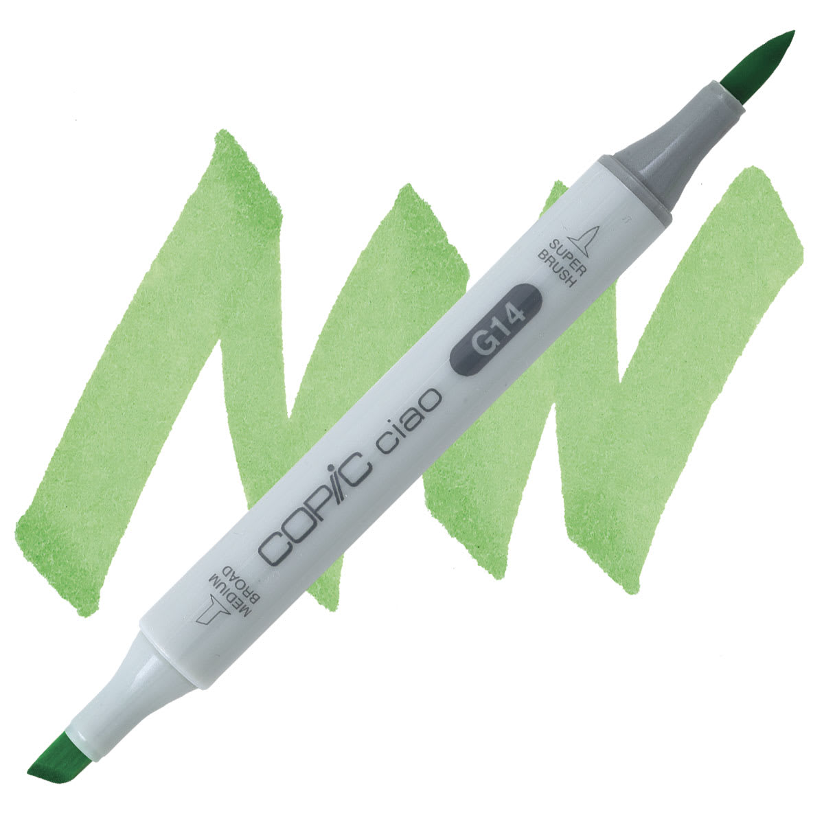 Copic Ciao Double Ended Marker - Apple Green G14 marker and swatch