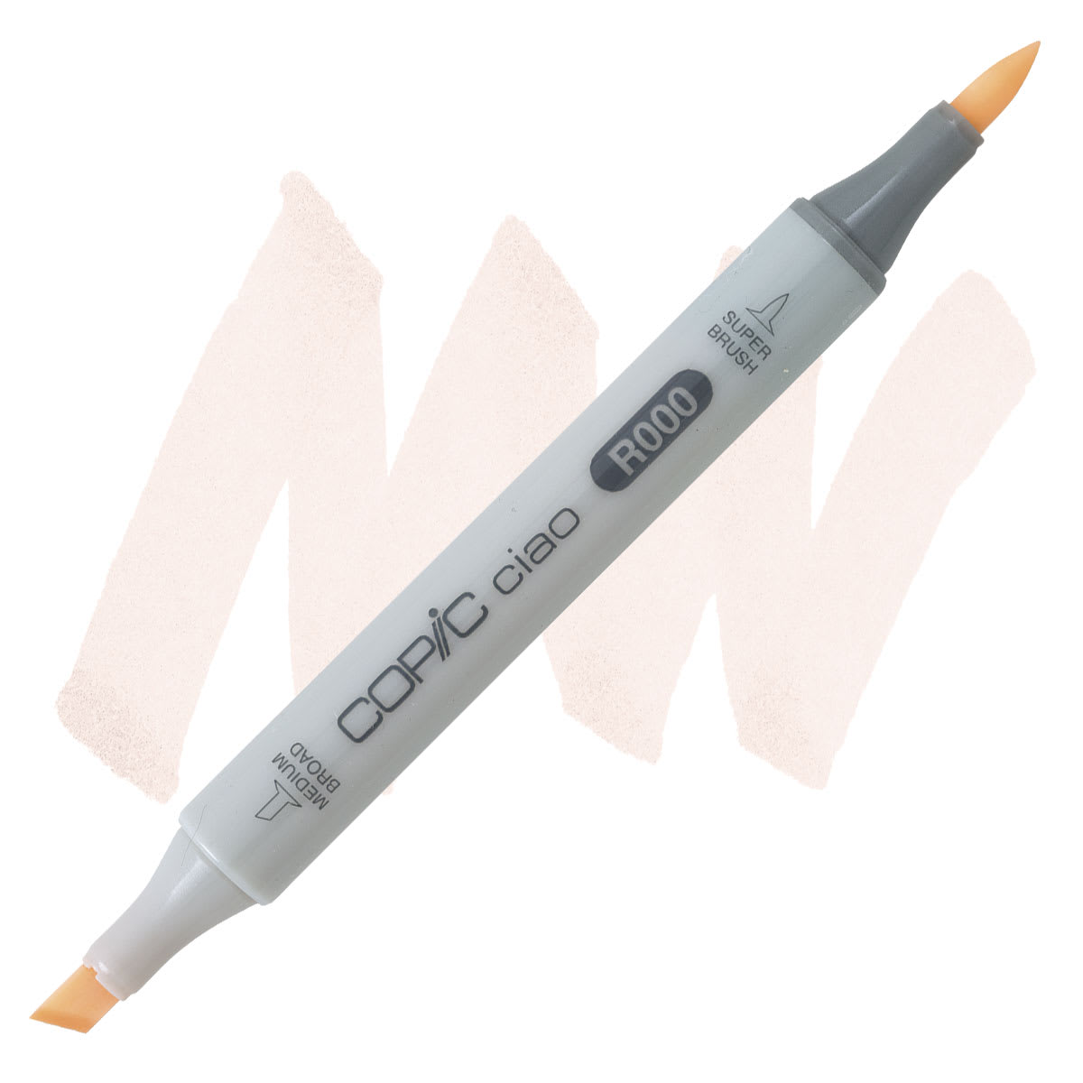 Copic Ciao Double Ended Marker - Cherry White R000 marker and swatch
