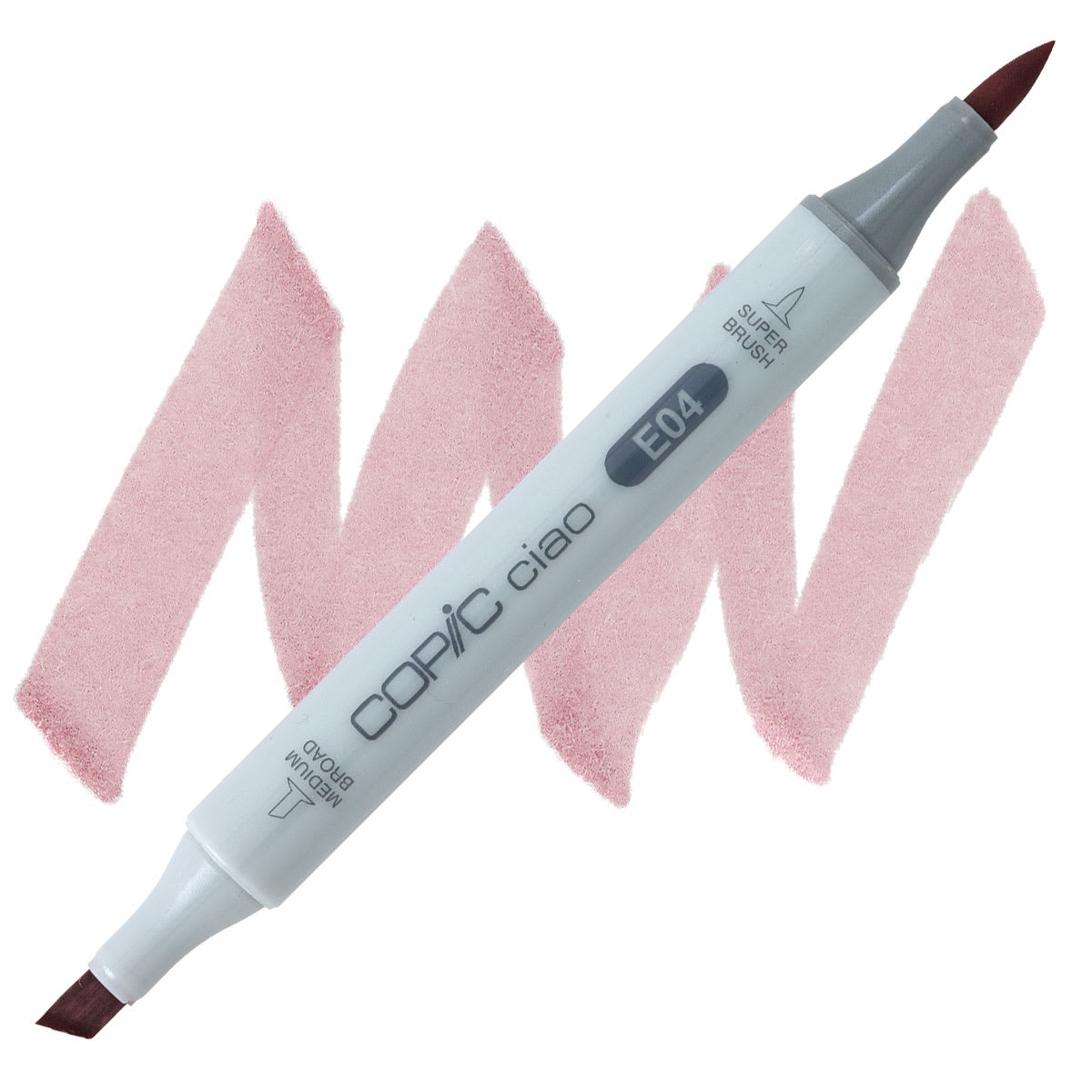 Copic Ciao Double Ended Marker - Lipstick Rose E04 marker and swatch