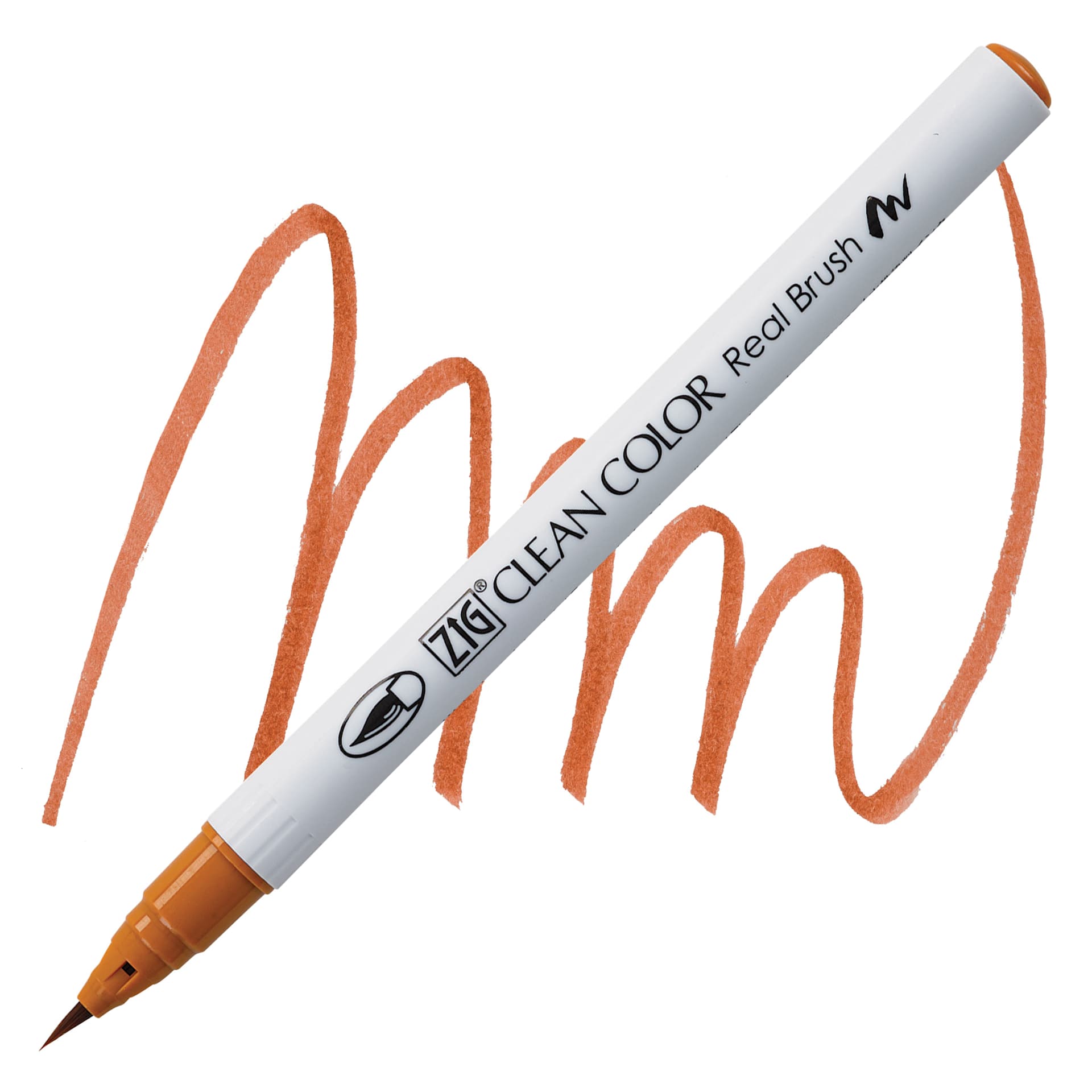 Kuretake Zig Clean Color Real Brush Pen - Sand pen and swatch