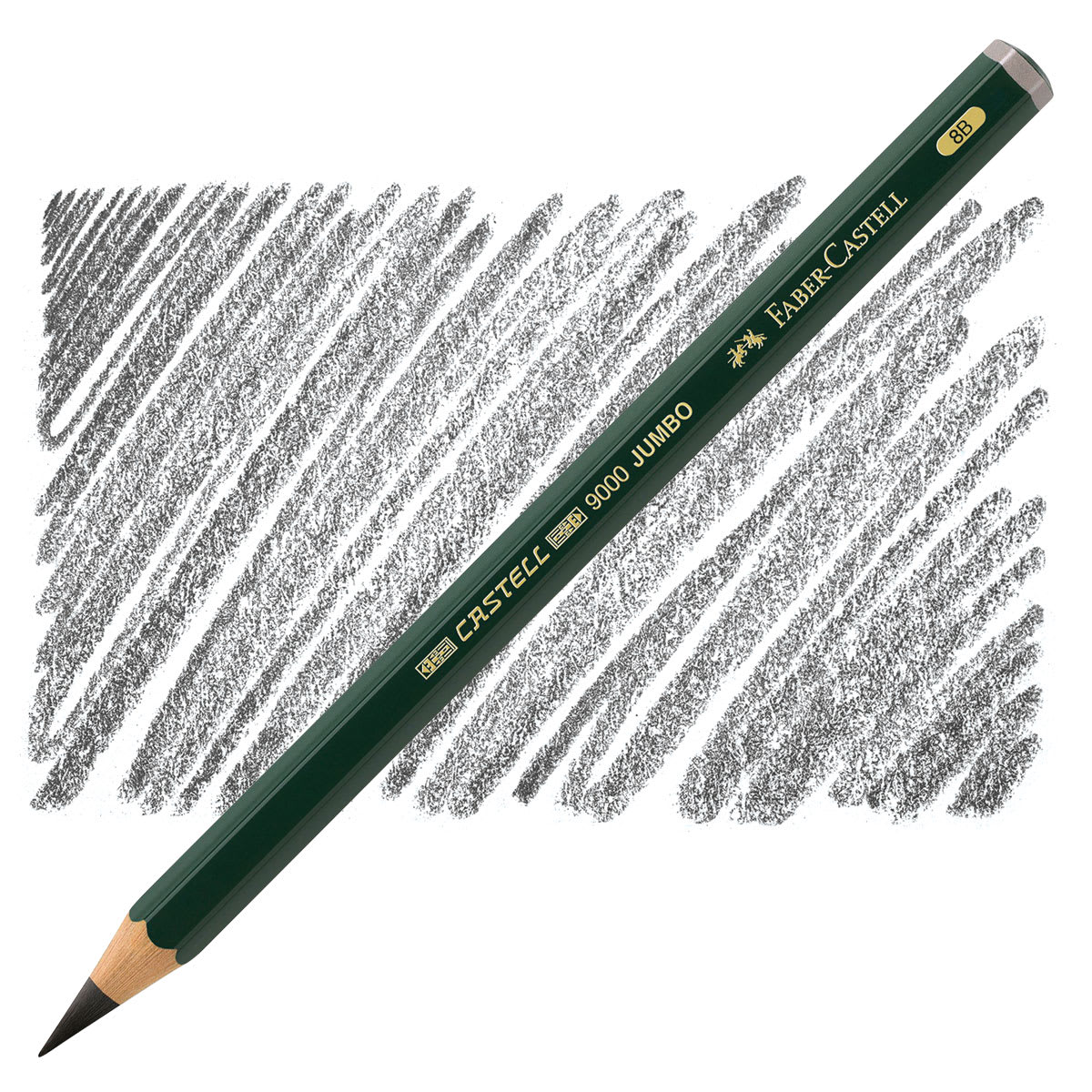 Faber-Castell 9000 Jumbo Pencil - 8B pencil and swatch