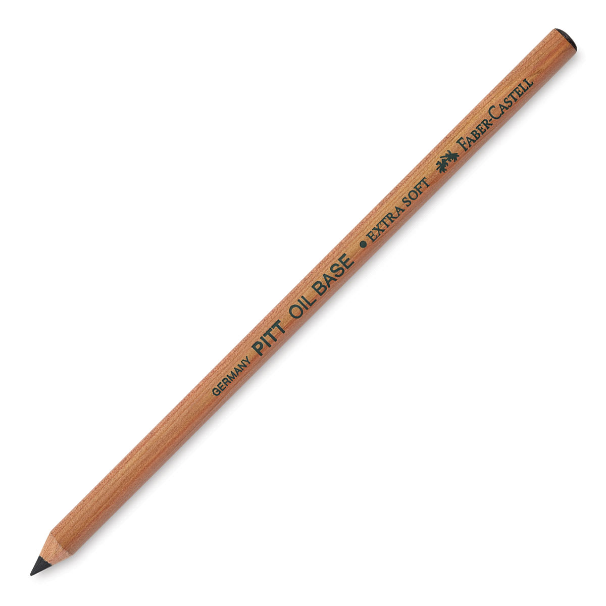 Oil-Based Monochrome Artist Pencil - Angled view of black Extra Soft hardness pencil