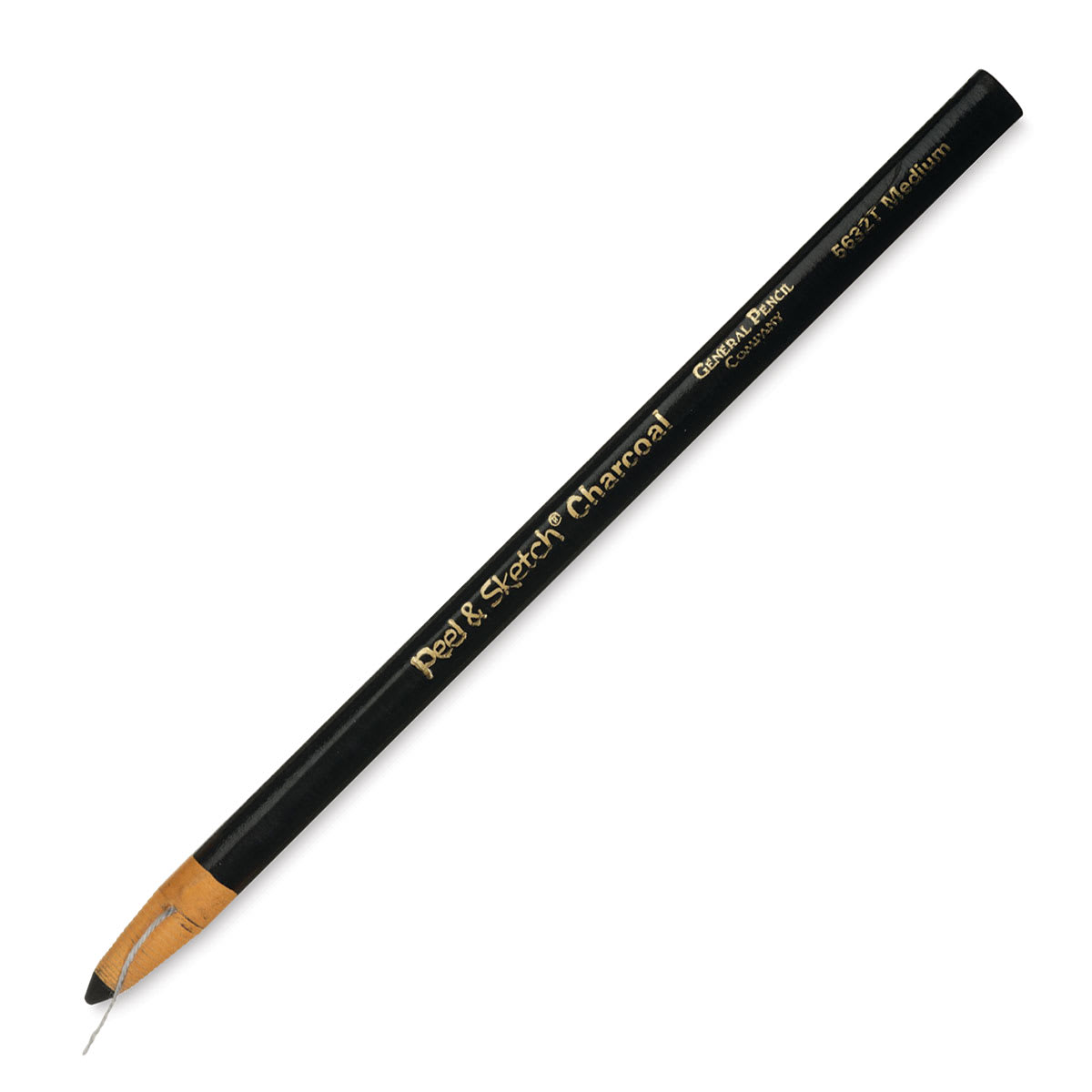 General's Peel and Sketch Charcoal - Medium, Single Pencil
