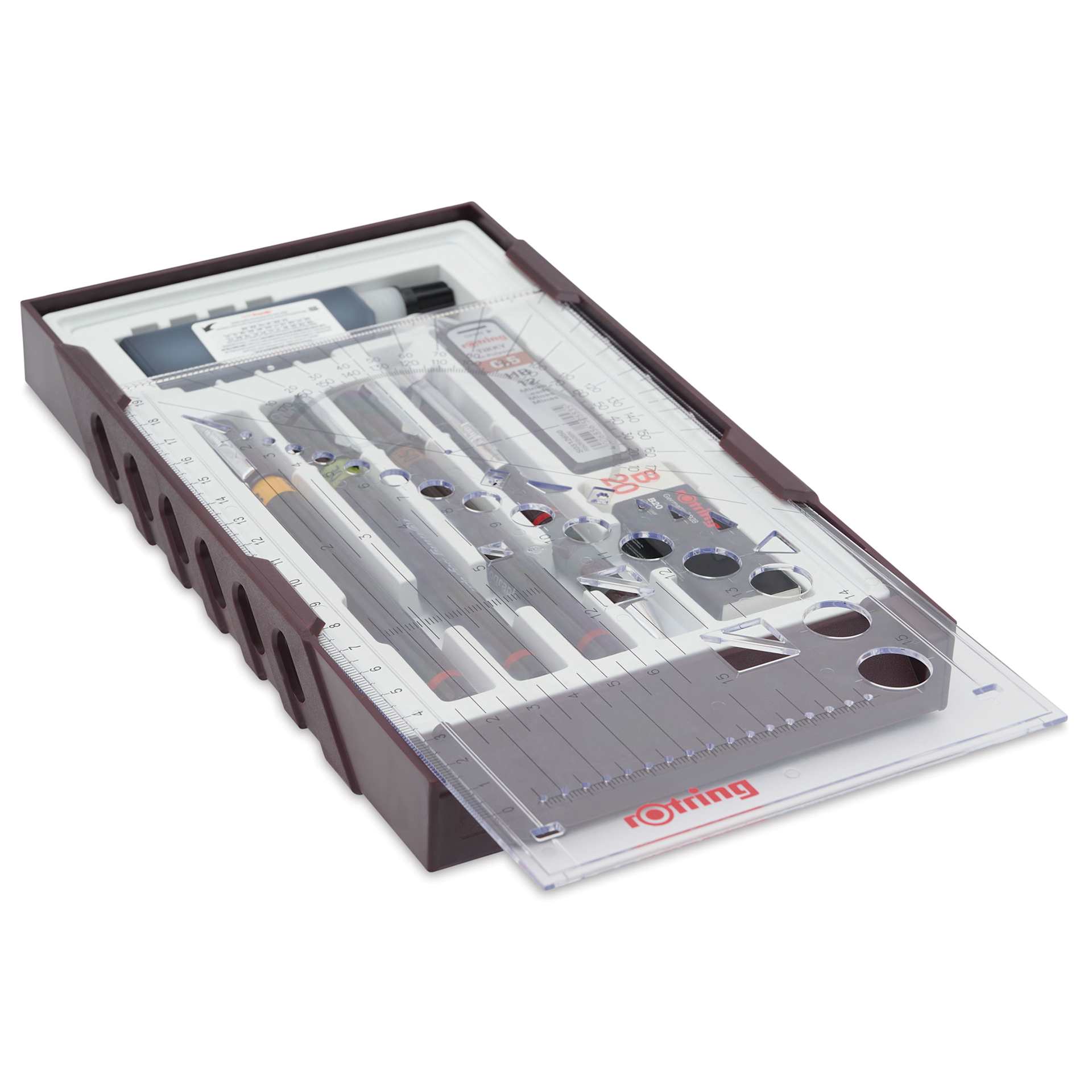 Rotring Isograph Technical Pens - 0.2 mm, 0.3 mm, 0.5 mm, Set of 3, packaging laid flat