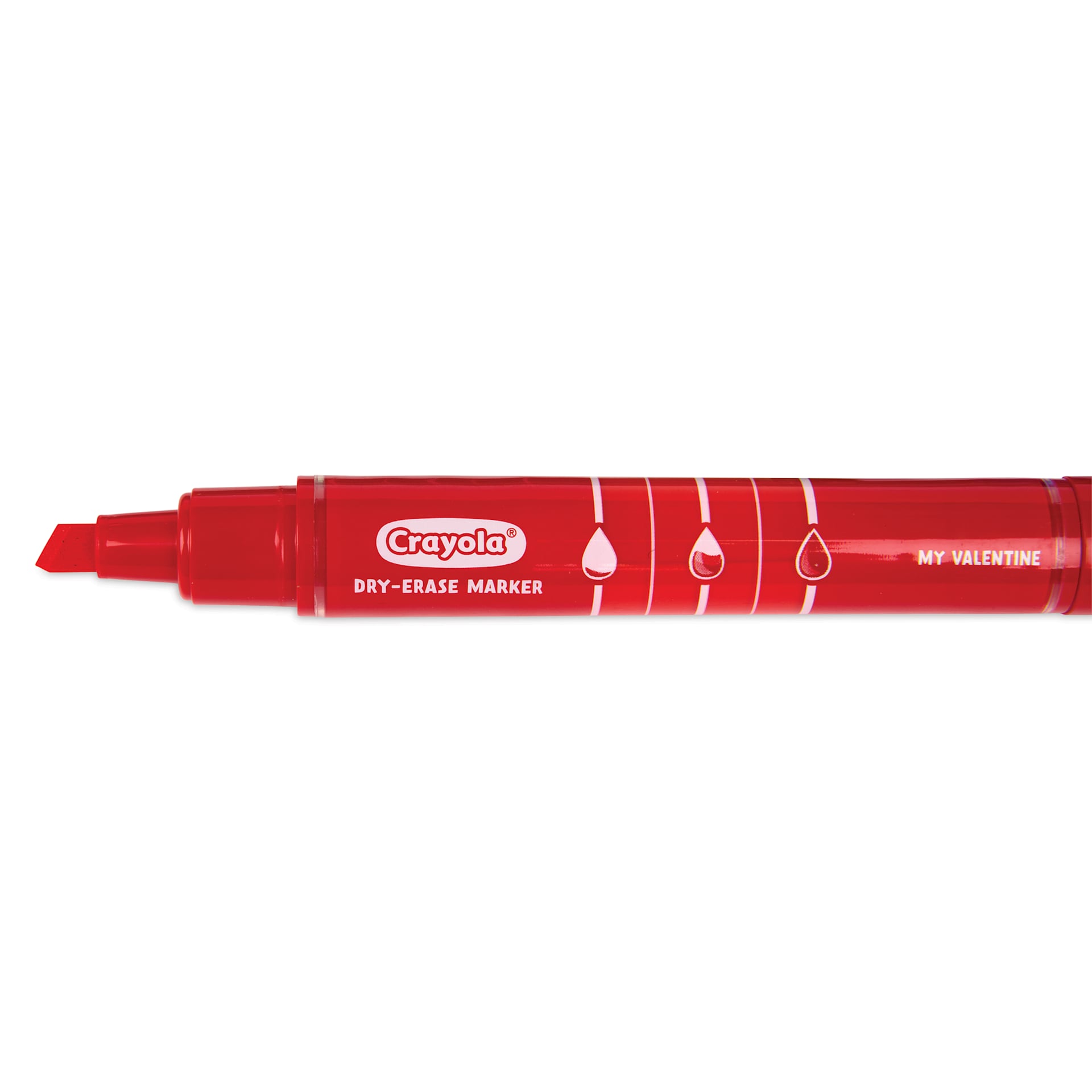 Crayola Dry-Erase Markers - Assorted Colors, Chisel Tip, Set of 4, red marker
