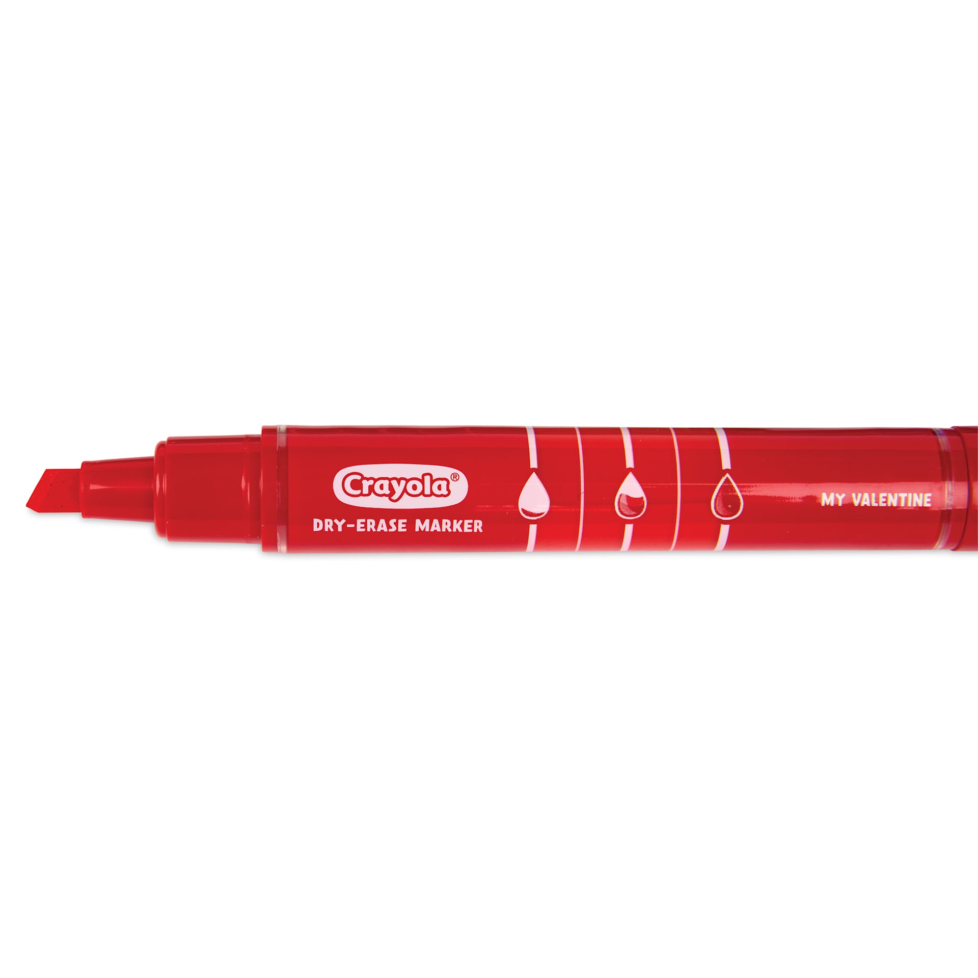 Crayola Dry-Erase Markers - Assorted Colors, Chisel Tip, Set of 12, red marker