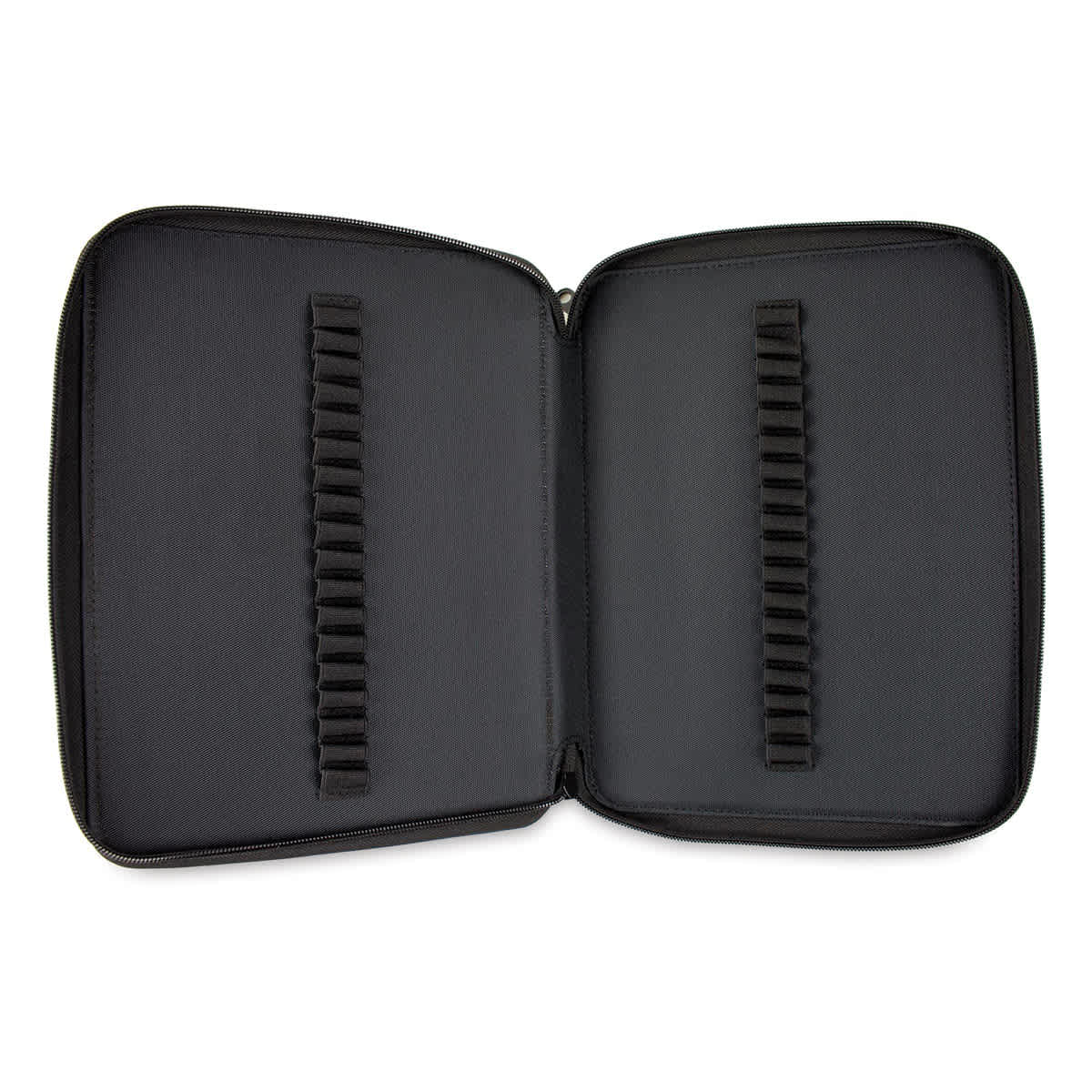 Zippered Marker Storage Case - Open showing elastic loops to hold markers