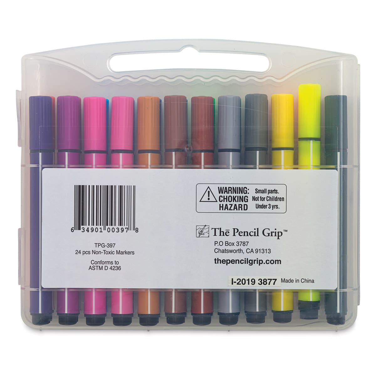 Magic Stix Triangular Markers - Set of 24, back of the packaging