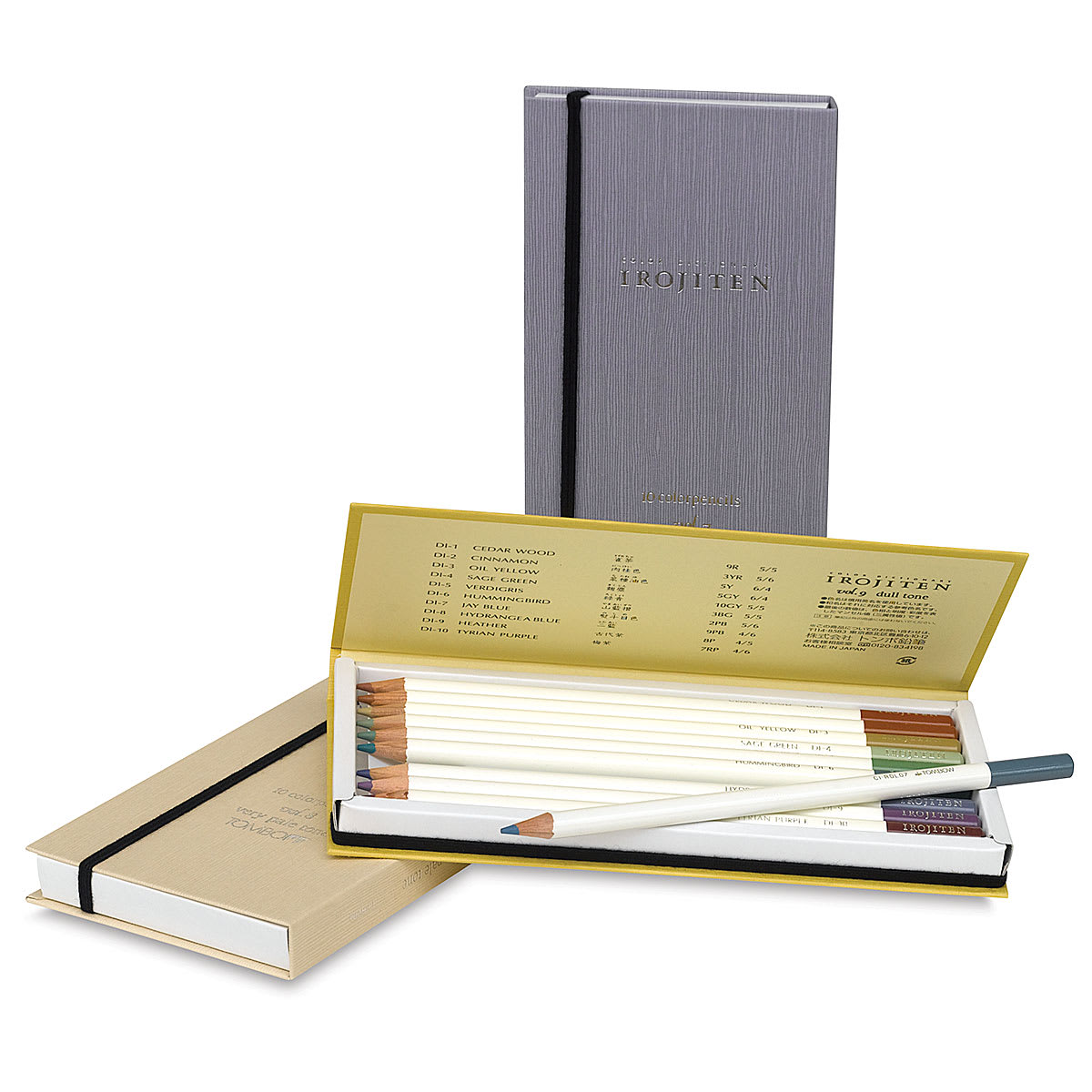 Irojiten Color Pencil Set - Seascape, Set of 30, Volumes shown outside of pacakging.