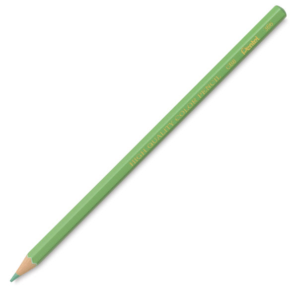 Pentel Arts Color Pencil Sets - Single green pencil shown at angle