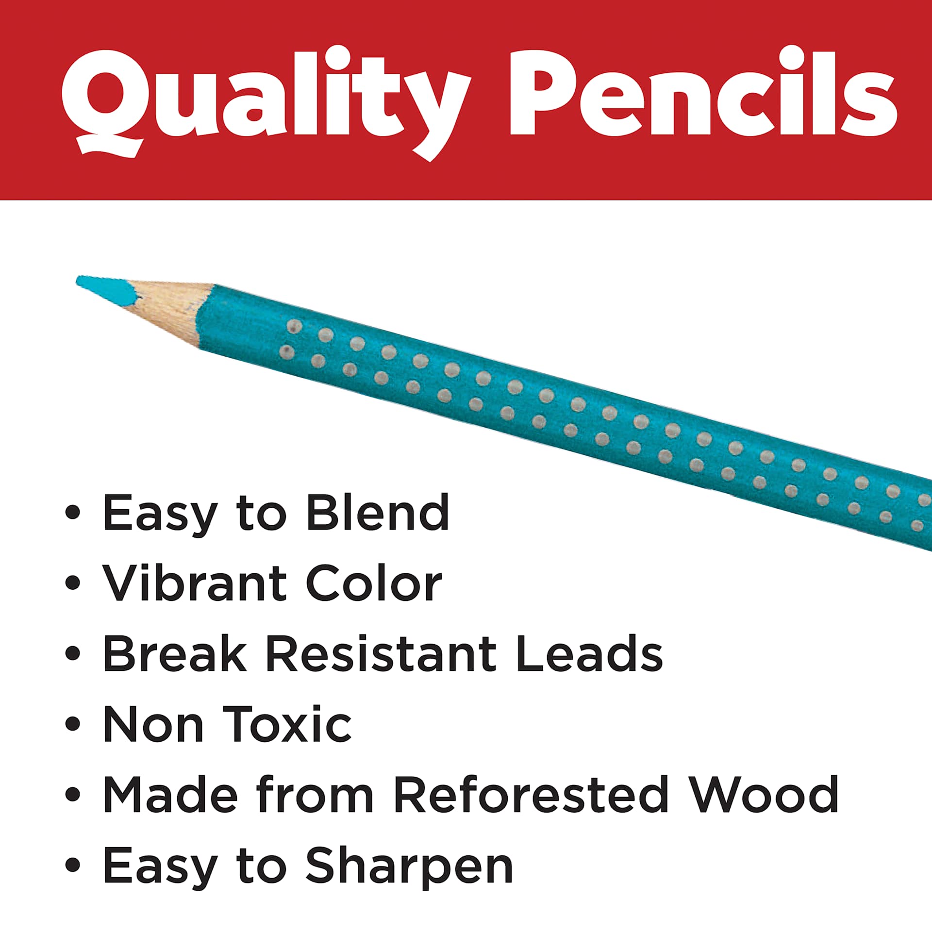 Faber-Castell Grip Colored EcoPencils, details about the colored pencil's quality