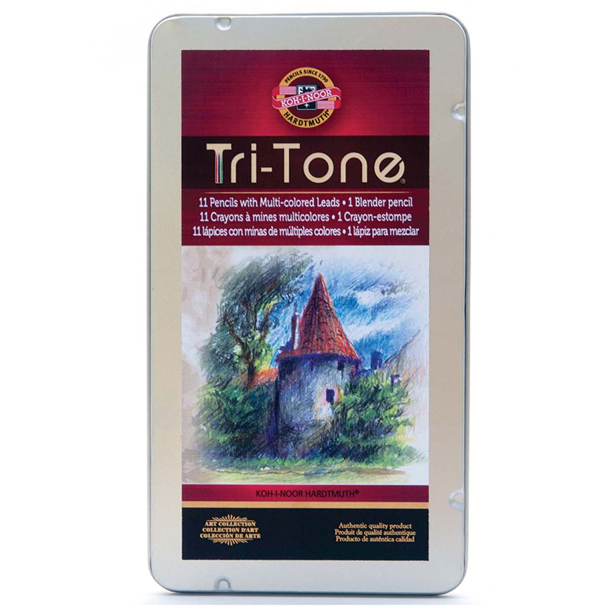 Tritone Pencil Sets 12-Pencil Tin   Carded - Peggable
