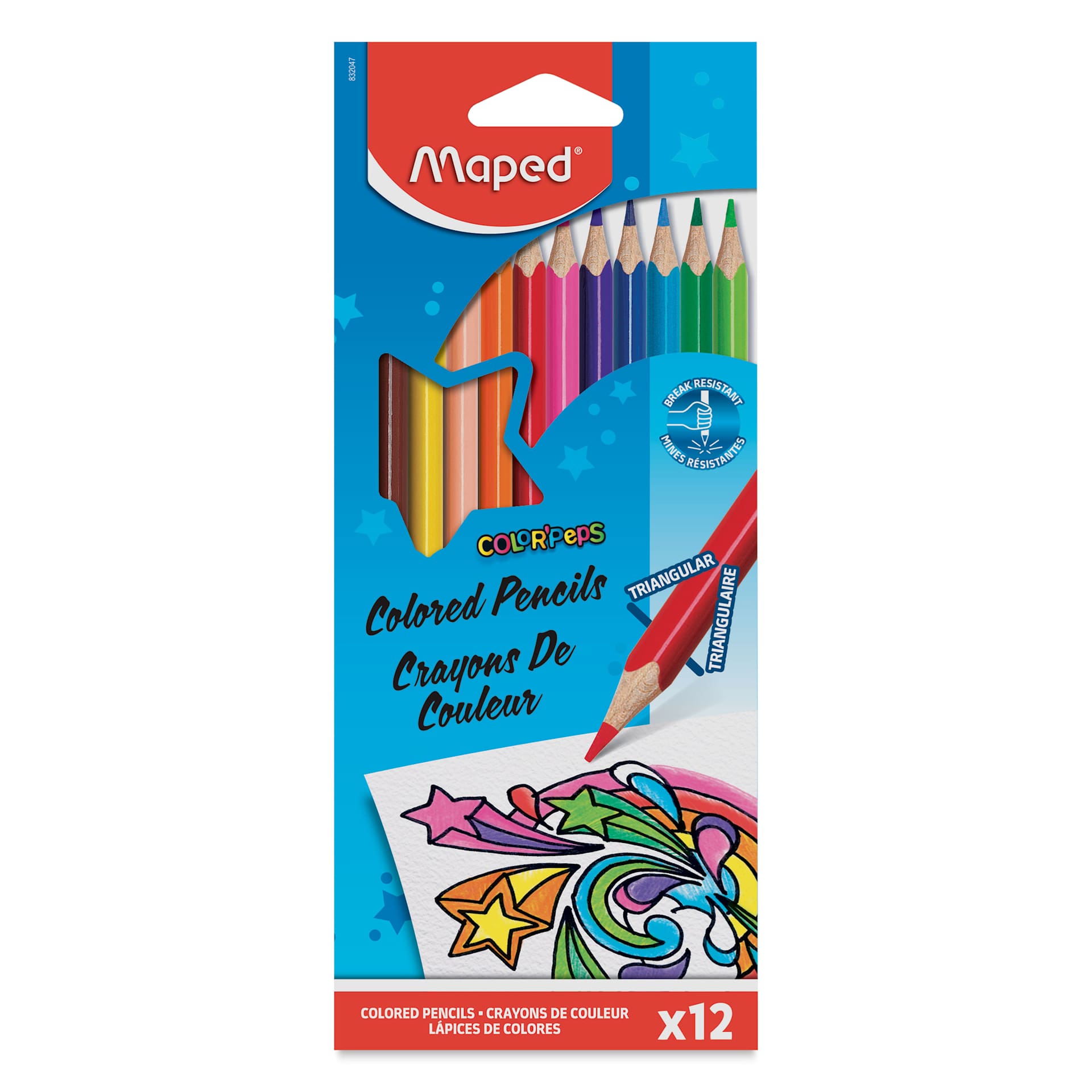 Maped Color'Peps Colored Pencils - Set of 12, front of the packaging