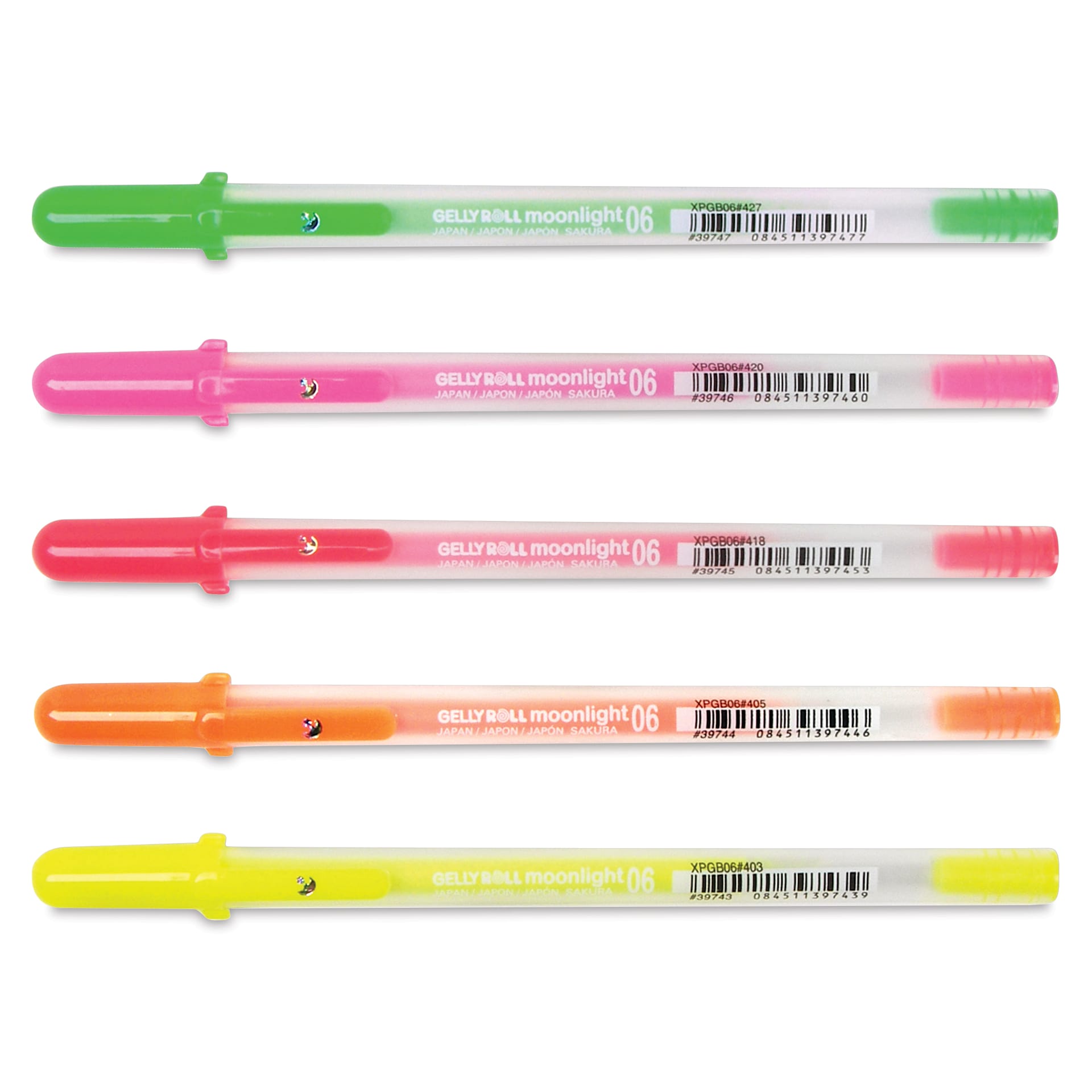 Sakura Gelly Roll Moonlight Pens - Dawn Colors, Set of 5, Fine Point