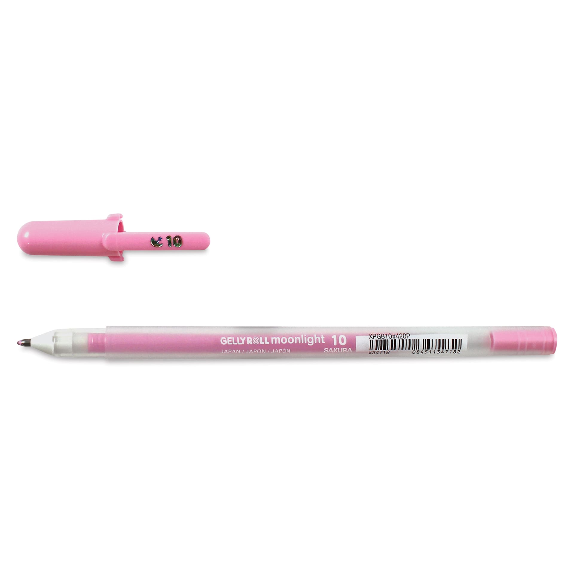 Sakura Gelly Roll Moonlight Pen - Pastel Pink, Bold Point with cap off