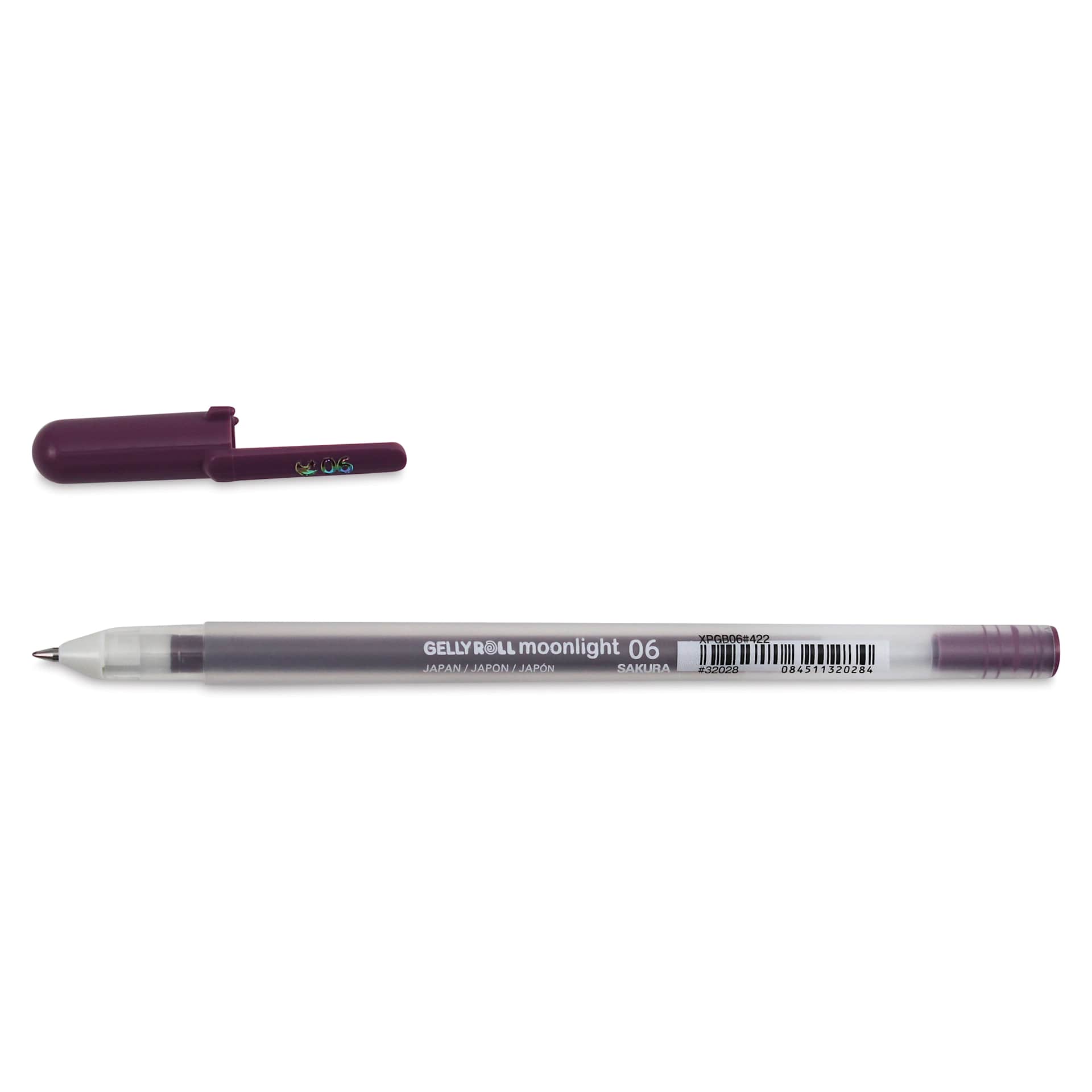 Sakura Gelly Roll Moonlight Pen - Bordeaux, Fine Point with cap off