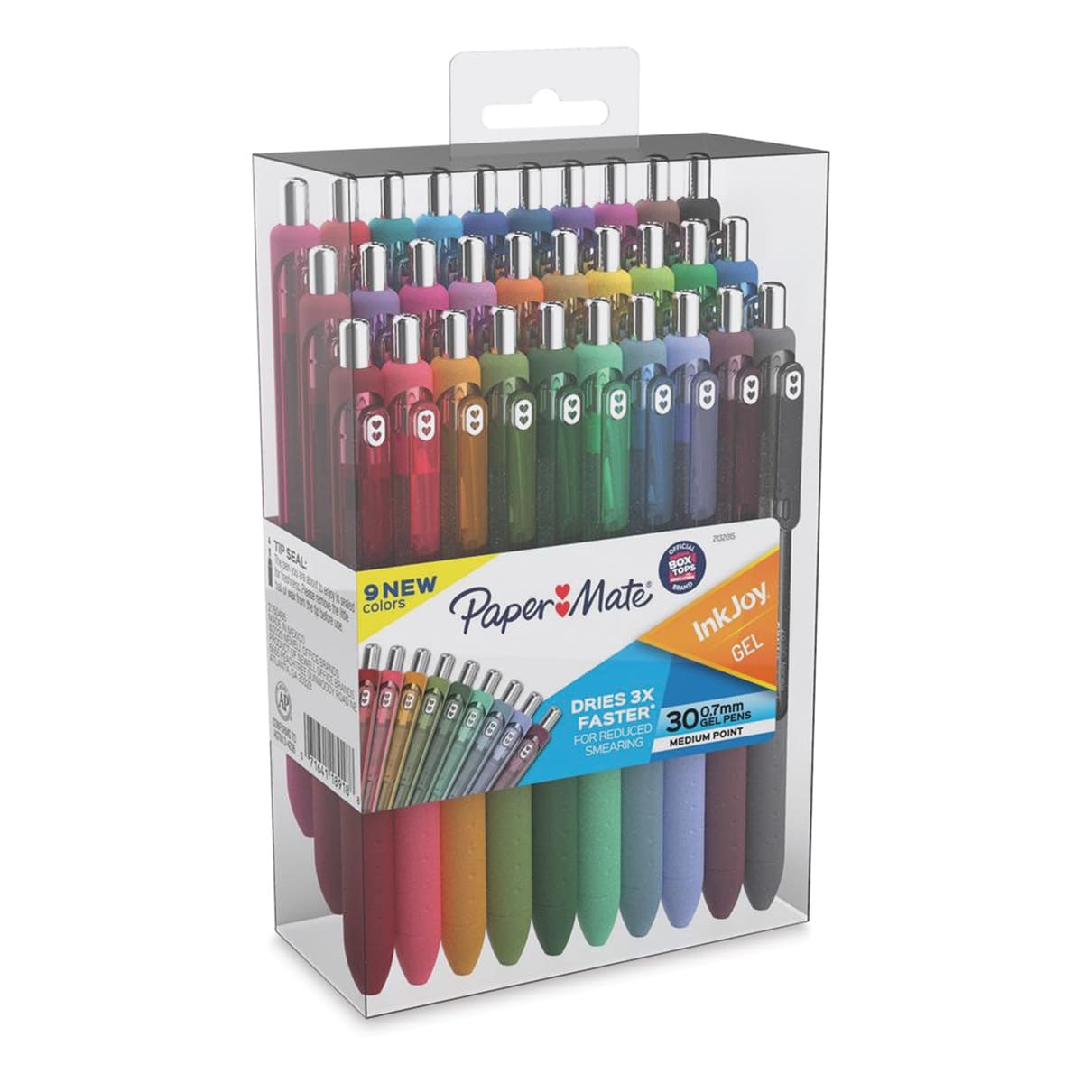 Paper Mate Inkjoy Retractable Gel Pens - Fashion Colors, Set of 30, front of the box