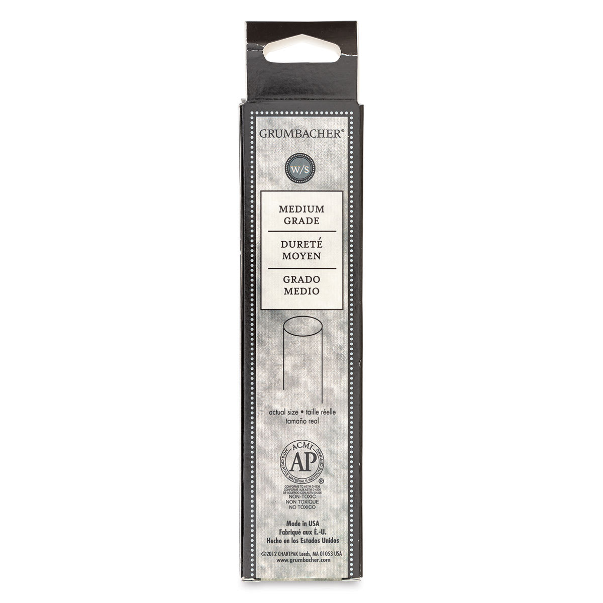 Grumbacher Willow Charcoal - Pkg of 4 back of box