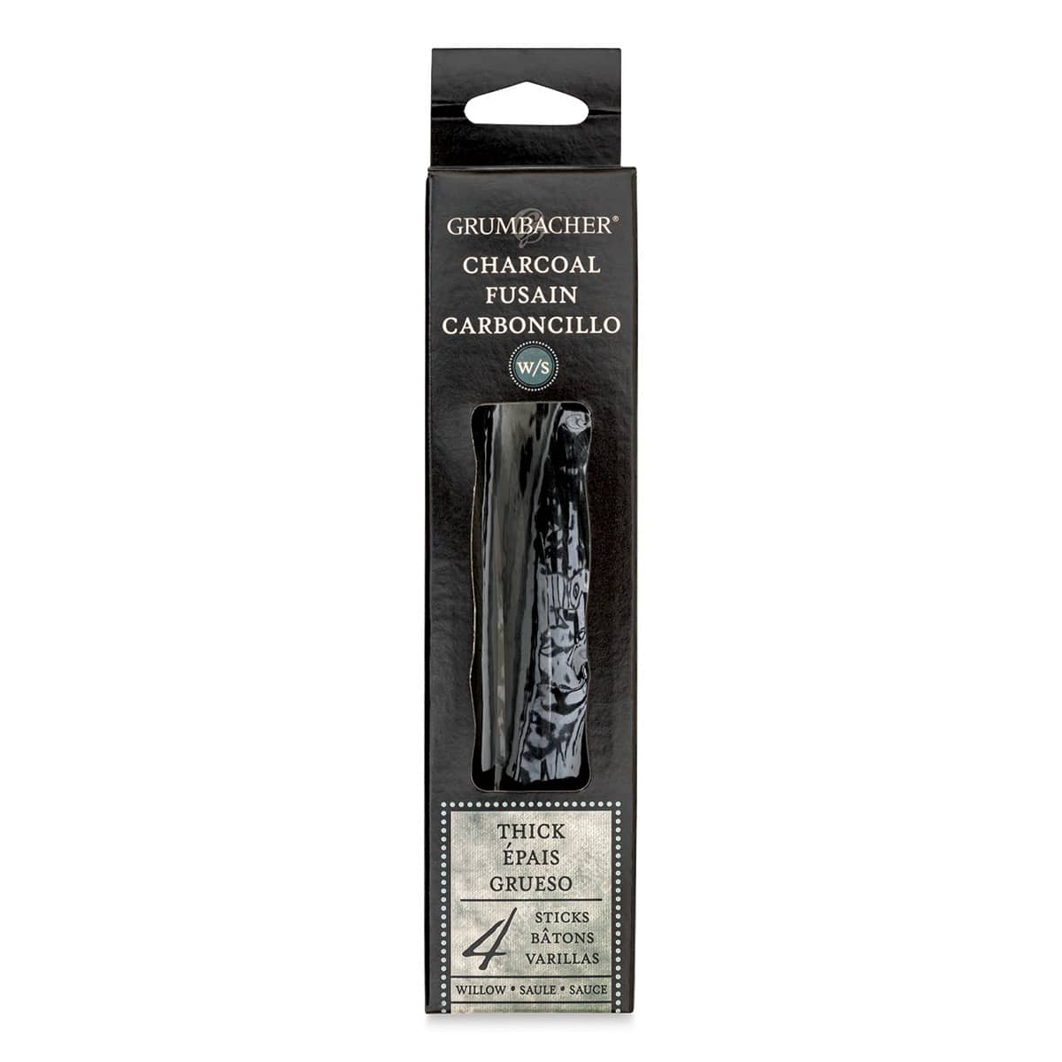 Grumbacher Willow Charcoal - Pkg of 4 front of box