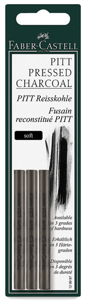Faber-Castell Pitt Compressed Charcoal Sticks - Front of Soft package