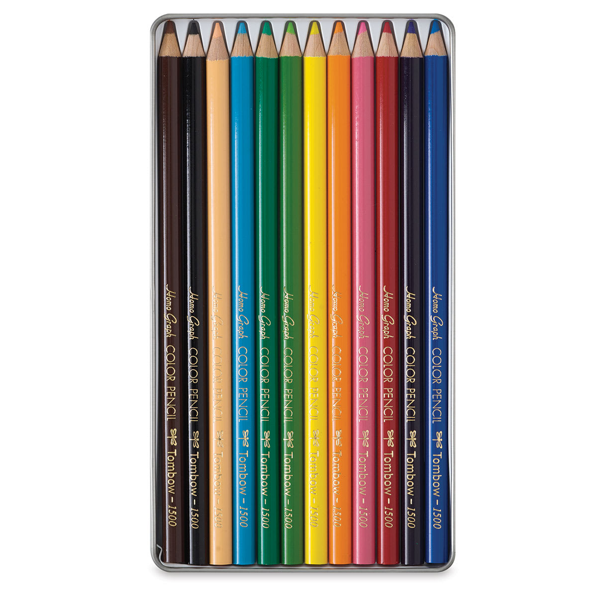 Tombow Color Pencil Sets - 12 pc set shown in open storage tin