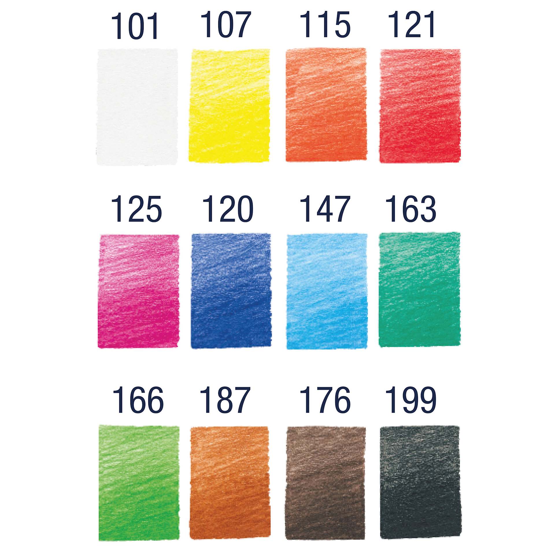 Faber Castell Goldfaber Aqua Watercolor Pencils - Set of 12, Assorted Colors swatches