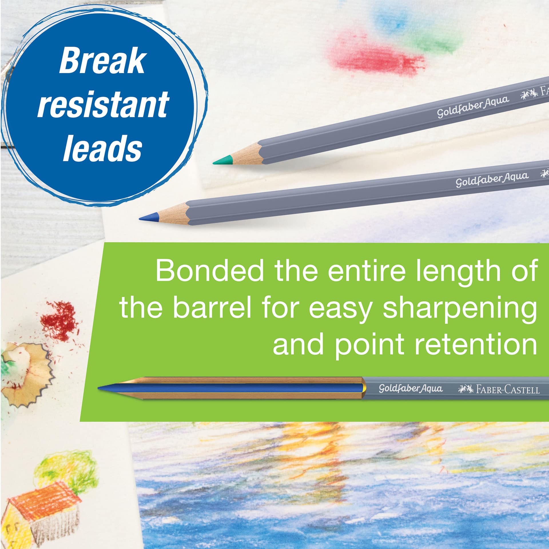 Break resistant leads. Bonded the entire length of the barrel for easy sharpening and point retention.