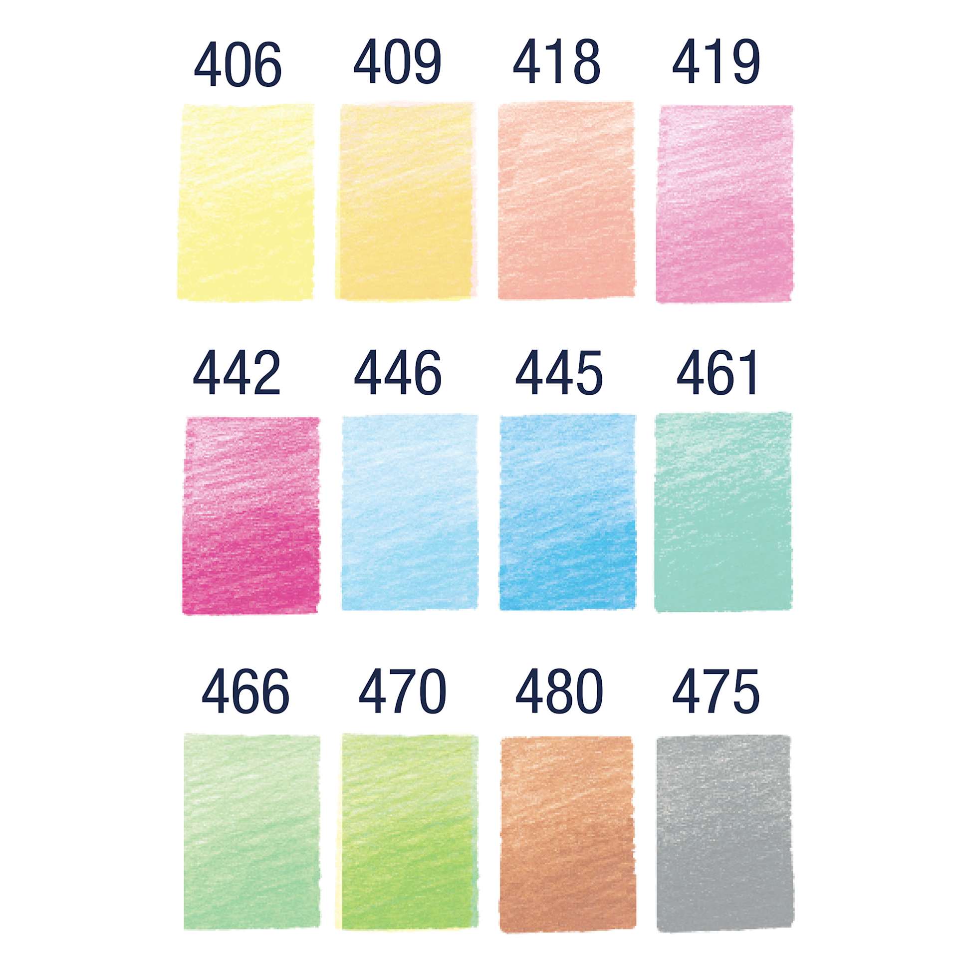Faber Castell Goldfaber Aqua Watercolor Pencils - Set of 12, Pastel Colors swatches