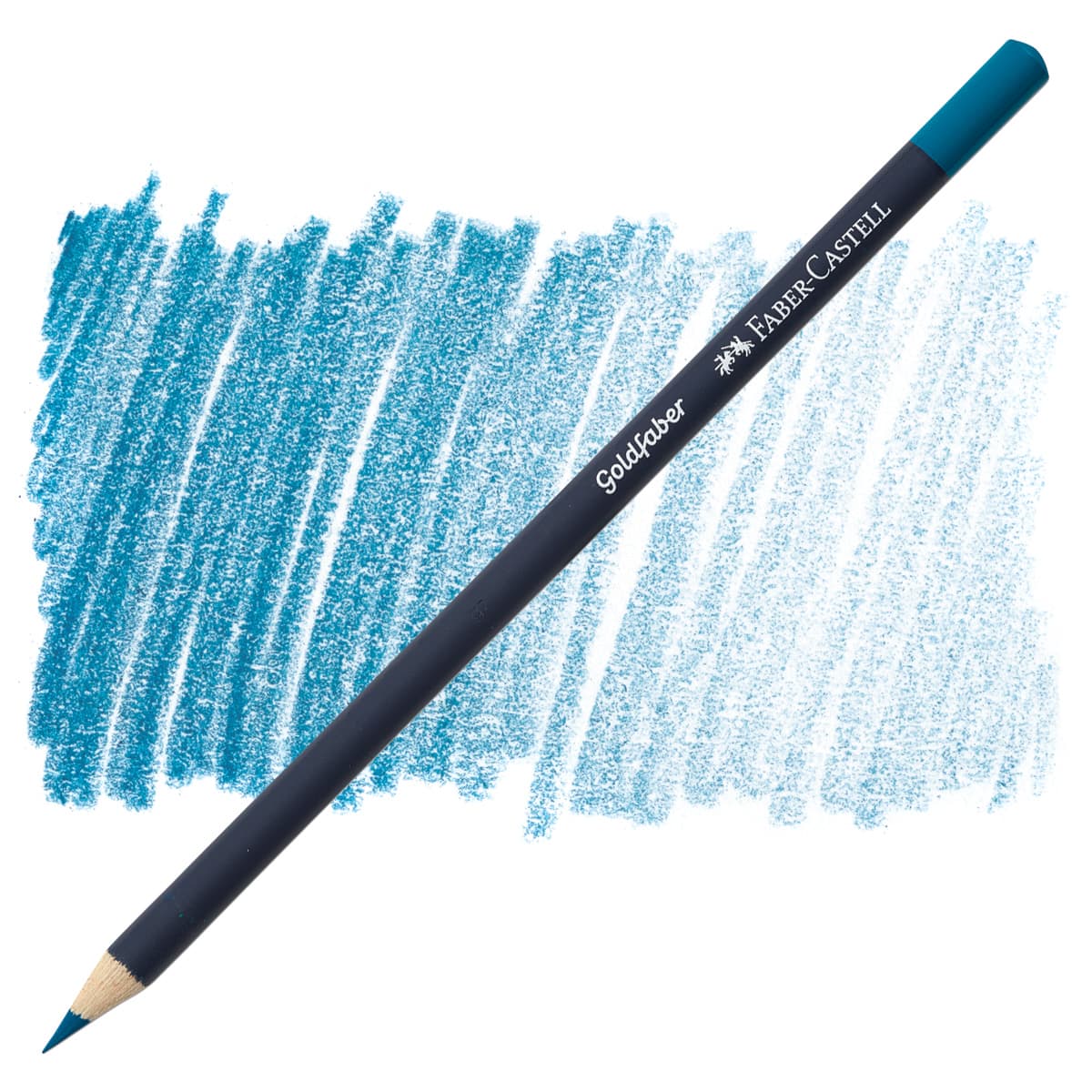 Faber-Castell Goldfaber Color Pencil - Cobalt Turquoise 153 pencil and swatch