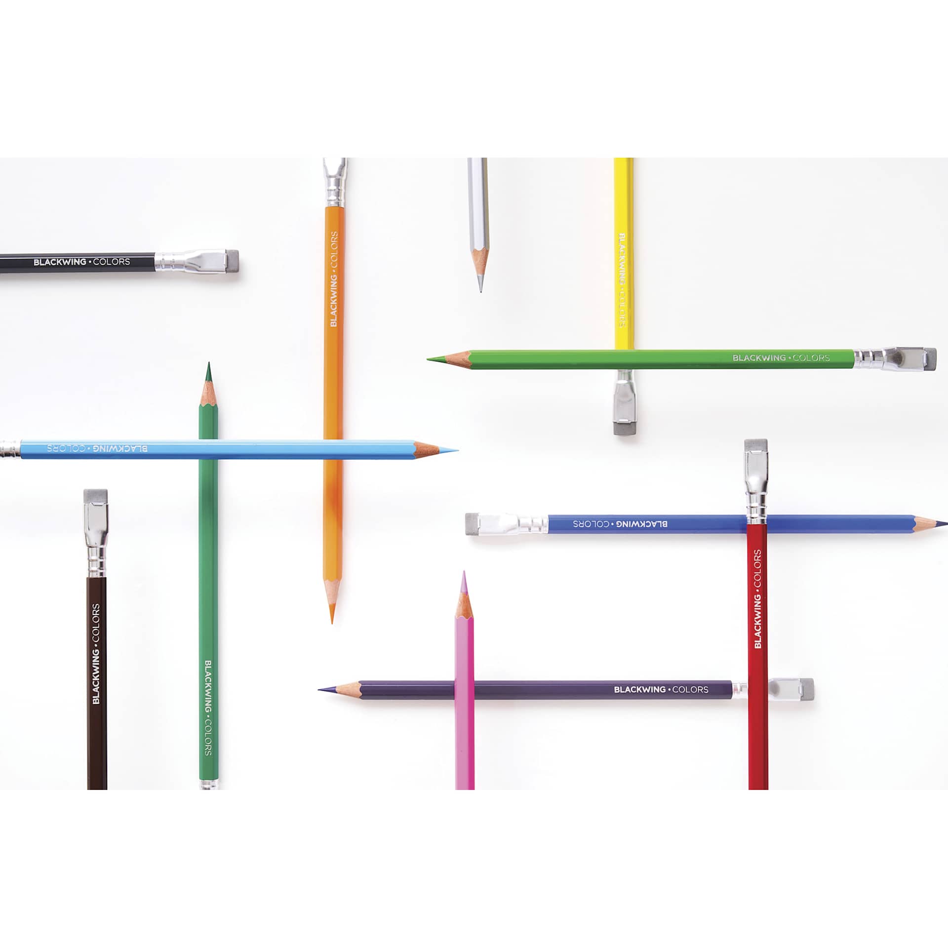 Blackwing Colors Coloring Pencils - Set of 12 - forming right angles