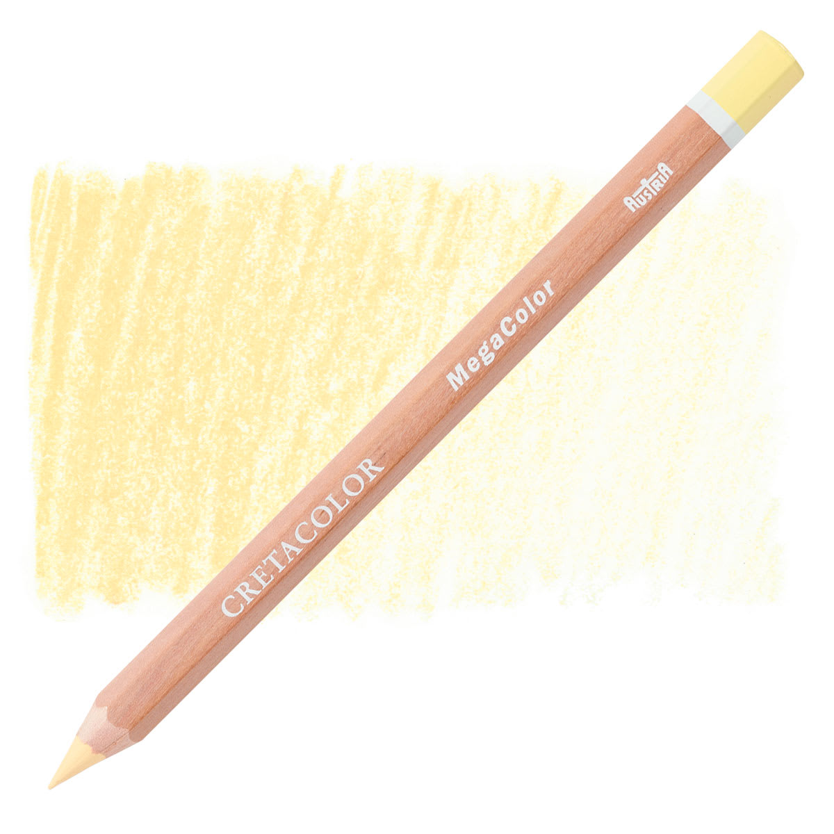 Cretacolor Mega Colored Pencil - Ivory pencil and swatch