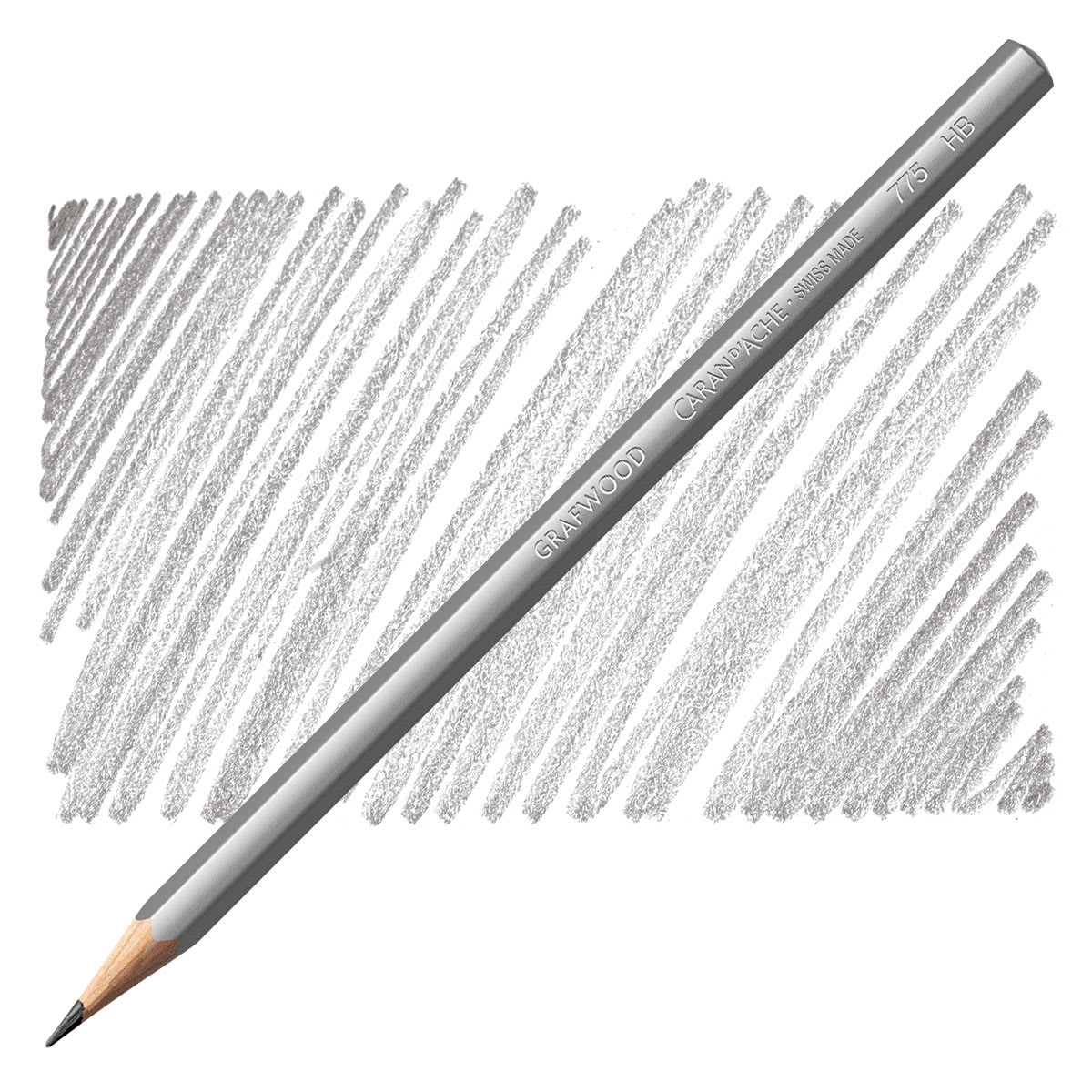 Caran d'Ache Grafwood Pencil - HB pencil and swatch