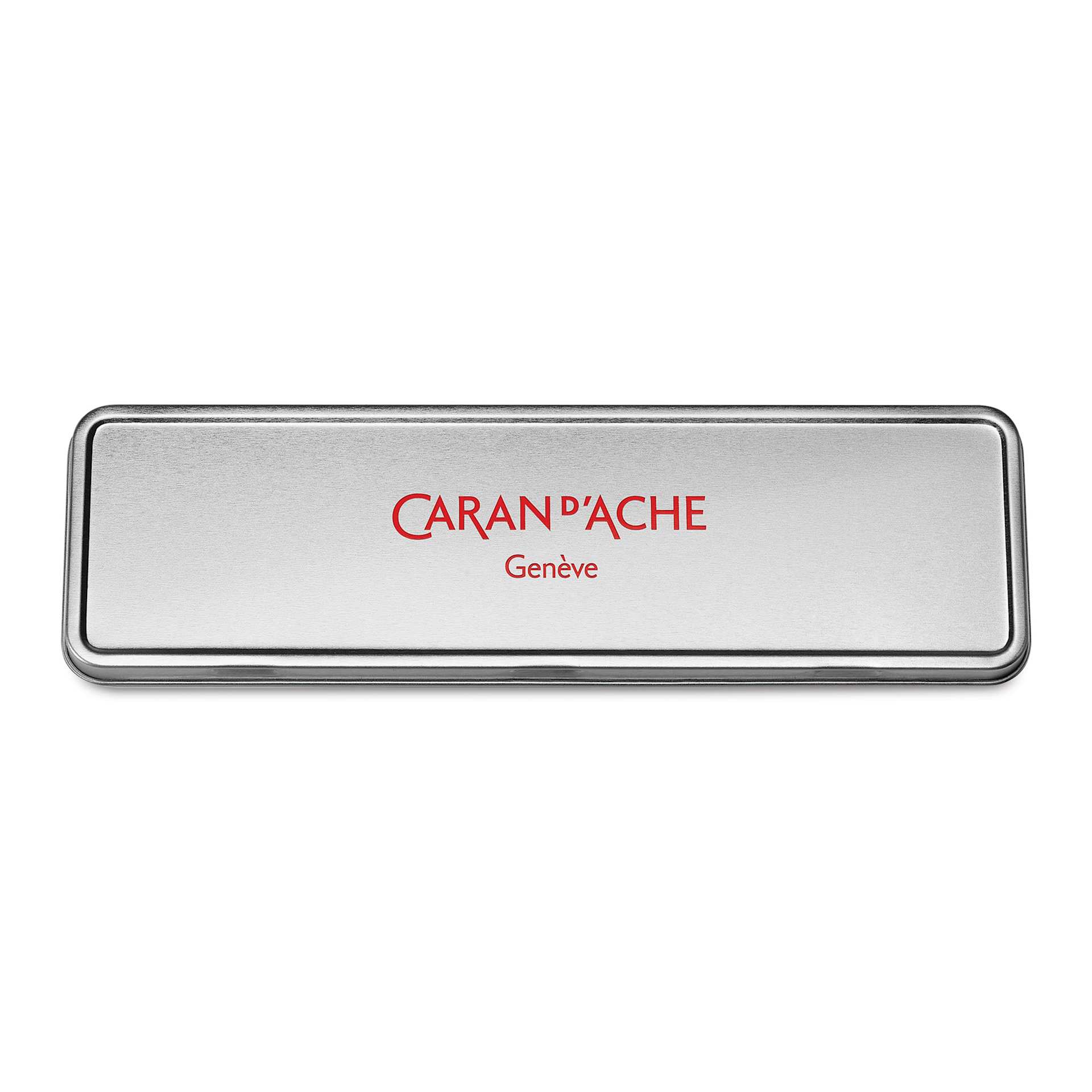 Caran D'Ache Empty Metal Tin - Thin Version, closed