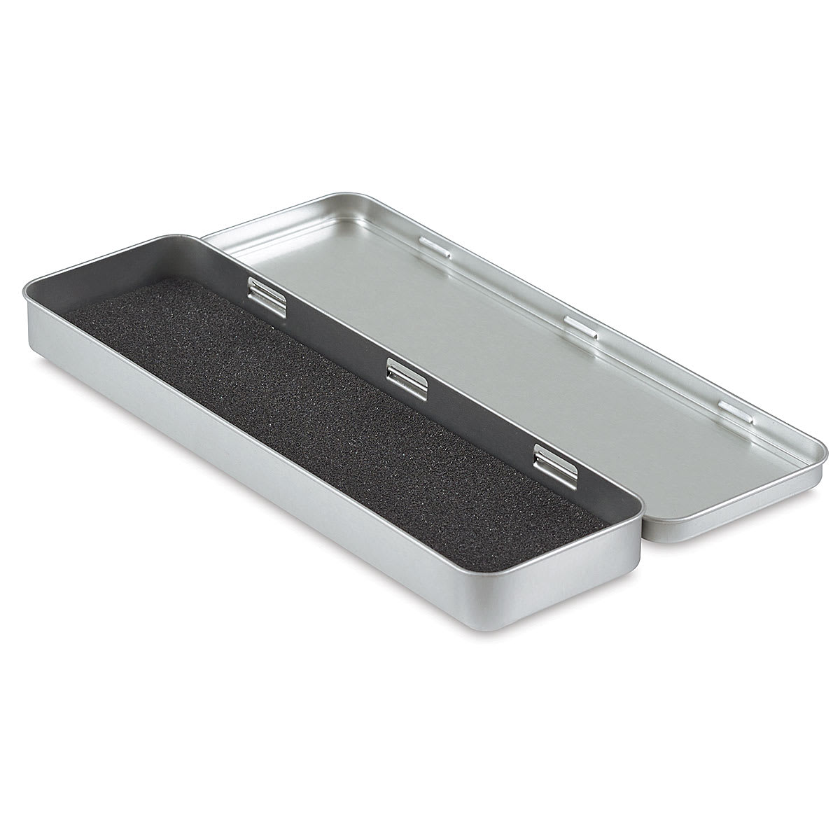 Caran D'Ache Empty Metal Tin - Thin Version, lid open