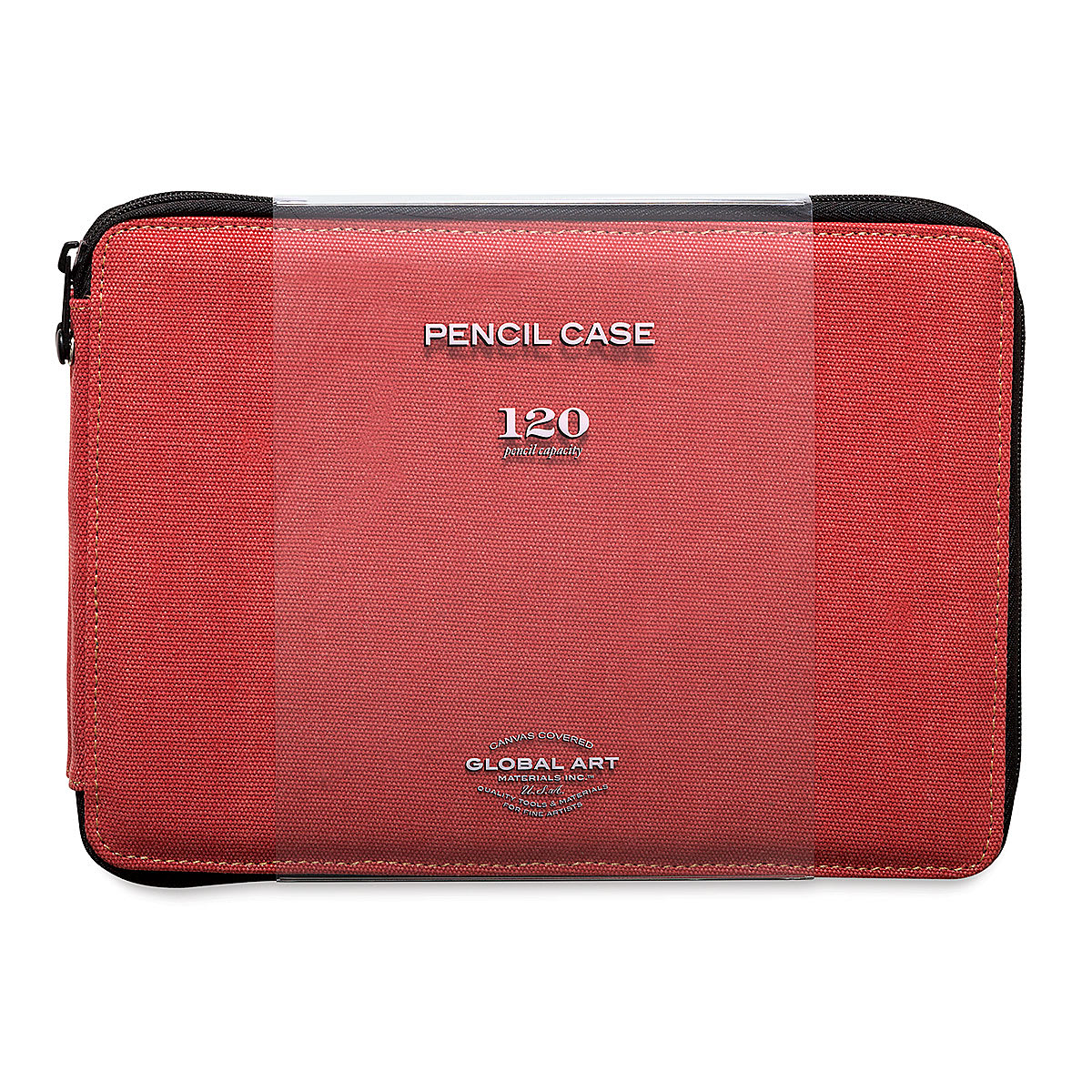 Speedball Canvas Pencil Case - Rose, for 120 Pencils, front of the packaging sleeve
