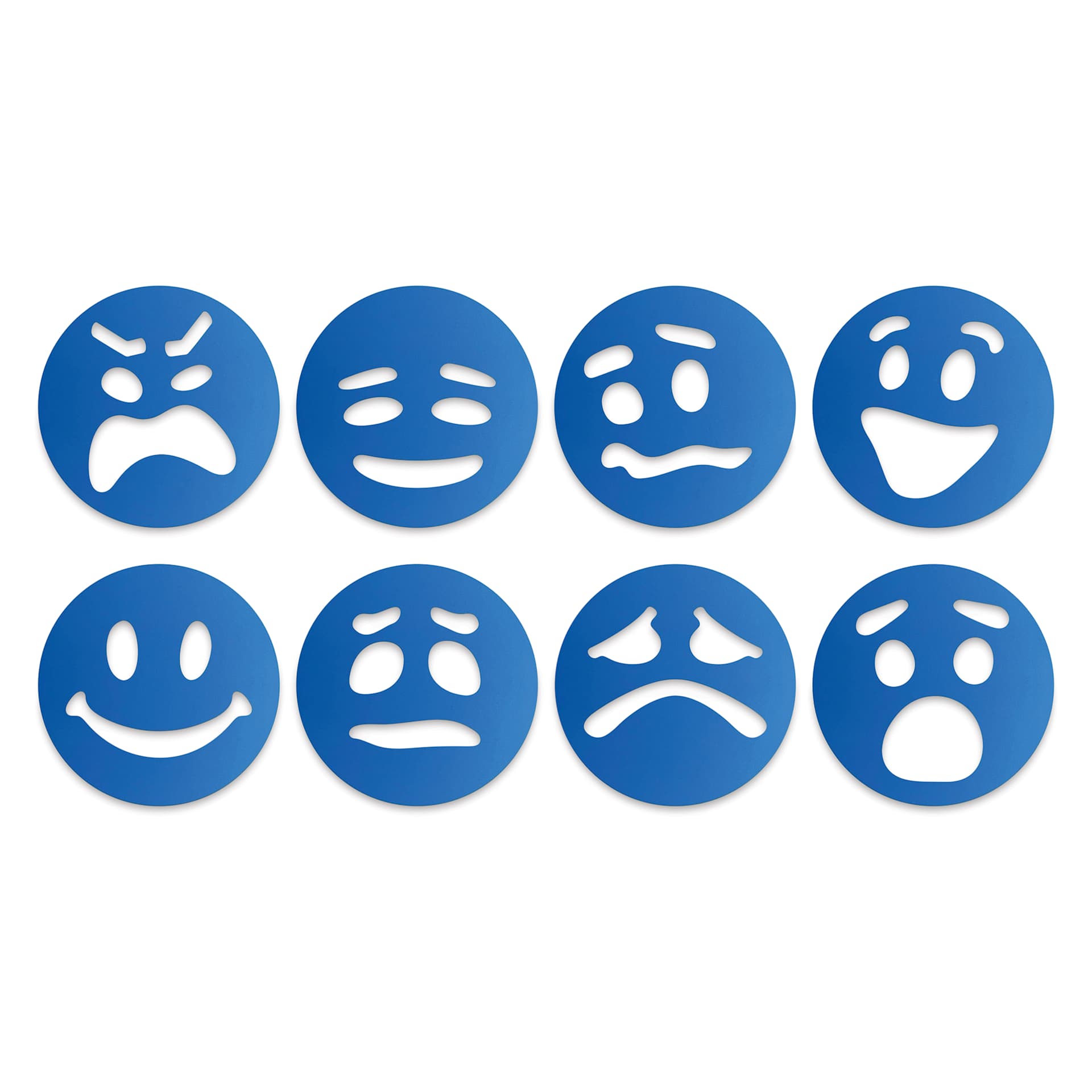 Roylco Jumbo Stencil Set - Emotion Tokens, Set of 8