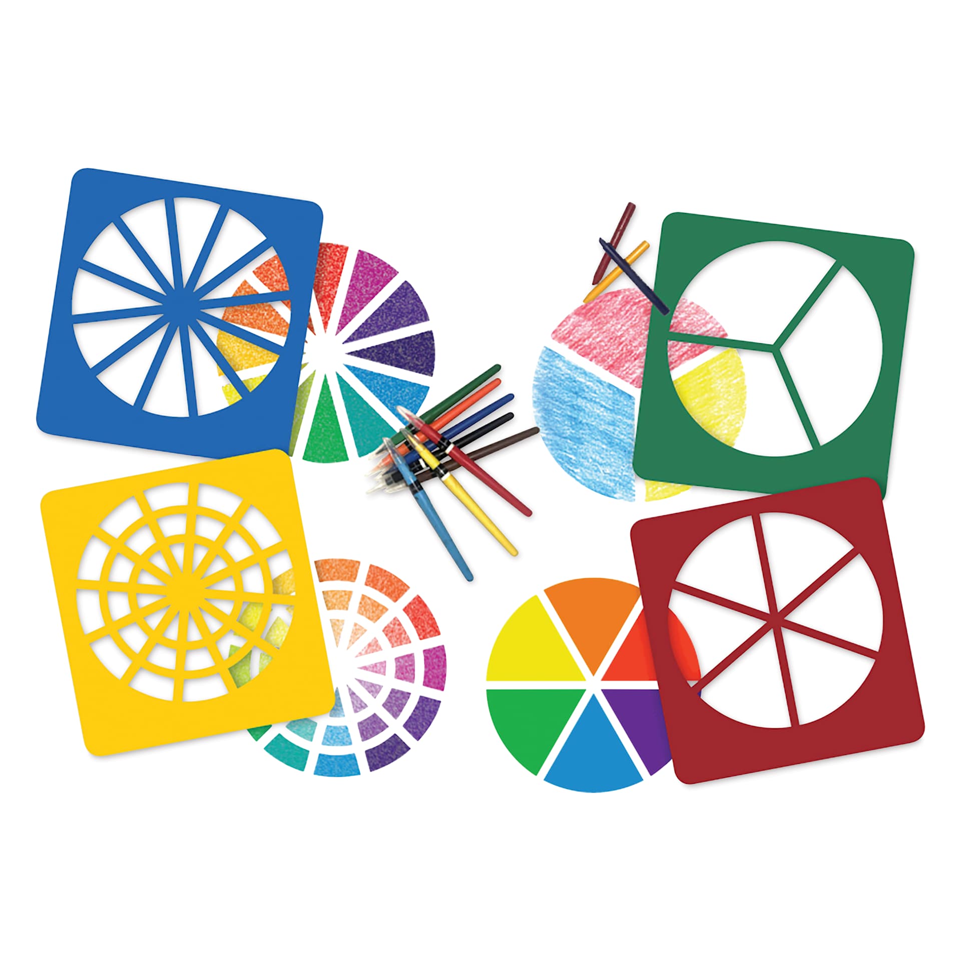 Roylco Color Wheel Stencils - Set of 4