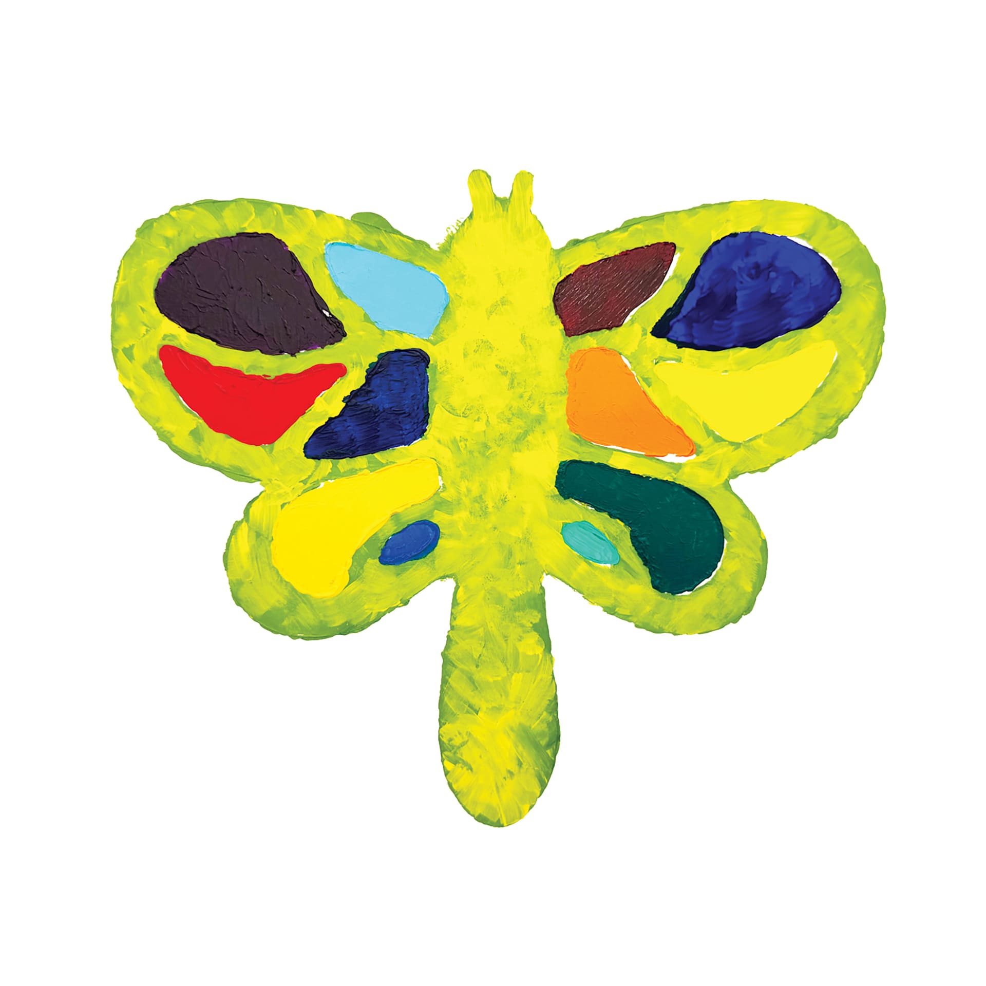 Roylco Jumbo Stencil Set - Butterfly and Friends, Set of 6 dragonfly example