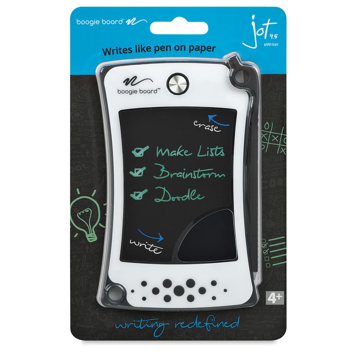 Boogie Board eWriters - Front view of Jot 4.5 version in blister package