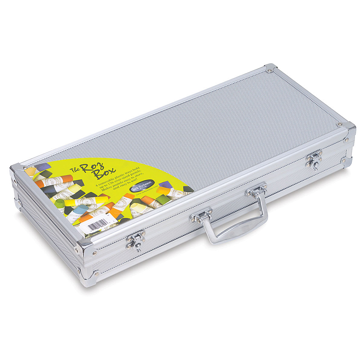 Richeson Roz Box - Closed box with label showing handle and latches