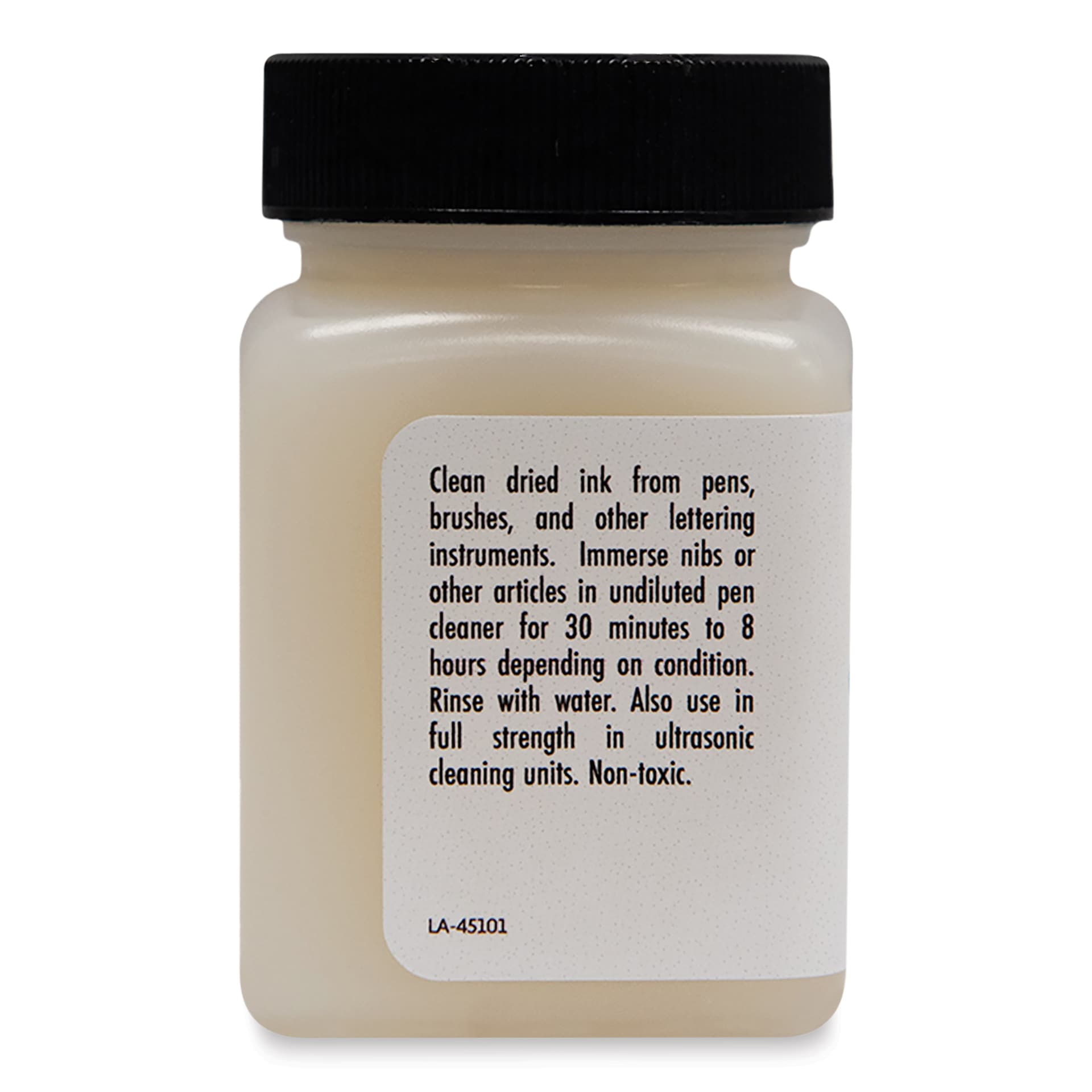 Back of the Higgins Pen Cleaner 2.5 oz bottle