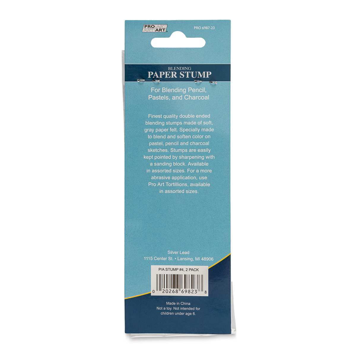 Pro Art Blending Stumps - Large, Pack of 2 back of package