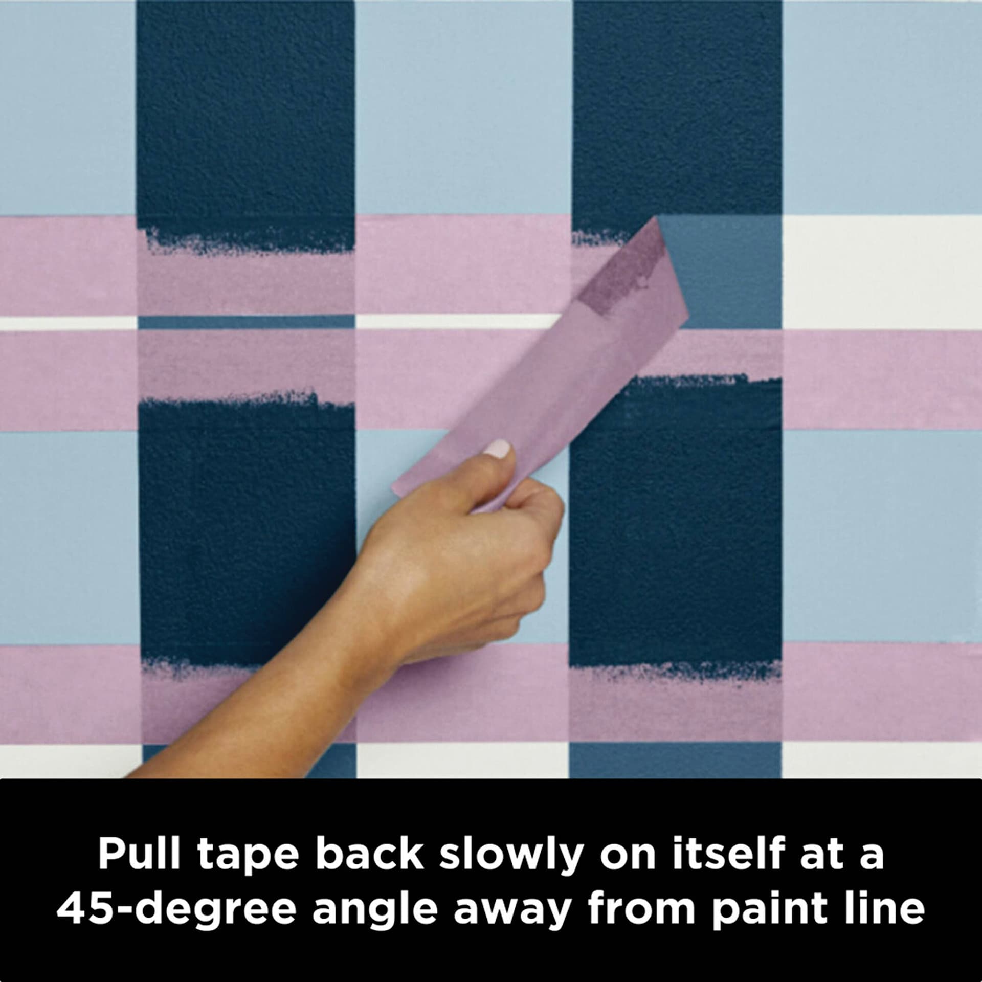 Scotch Painter's Tape for Delicate Surfaces, pulling tape technique