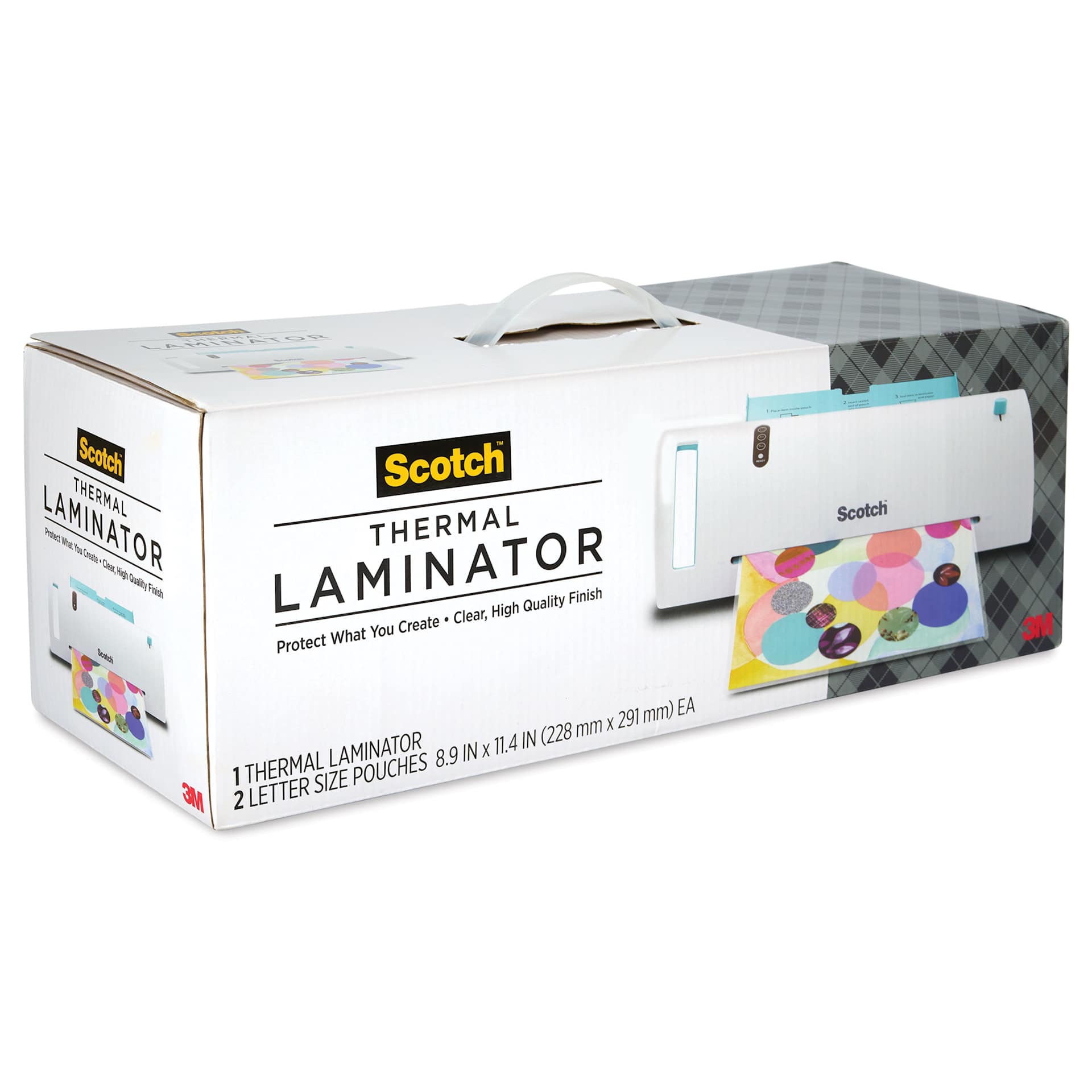 Scotch TL902-CFT Thermal Laminator - front of packaging, angled